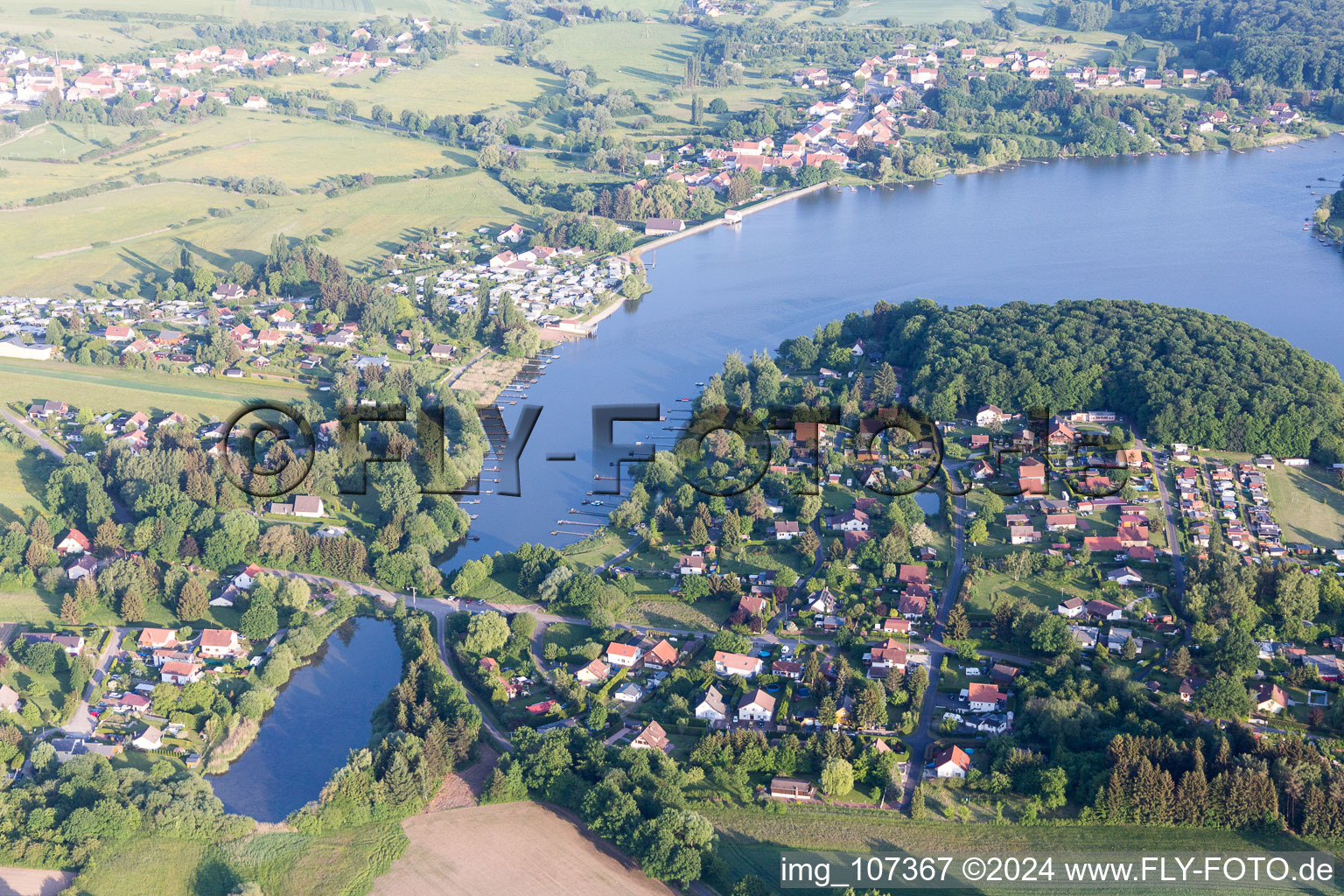 Vue aérienne de Holving dans le département Moselle, France