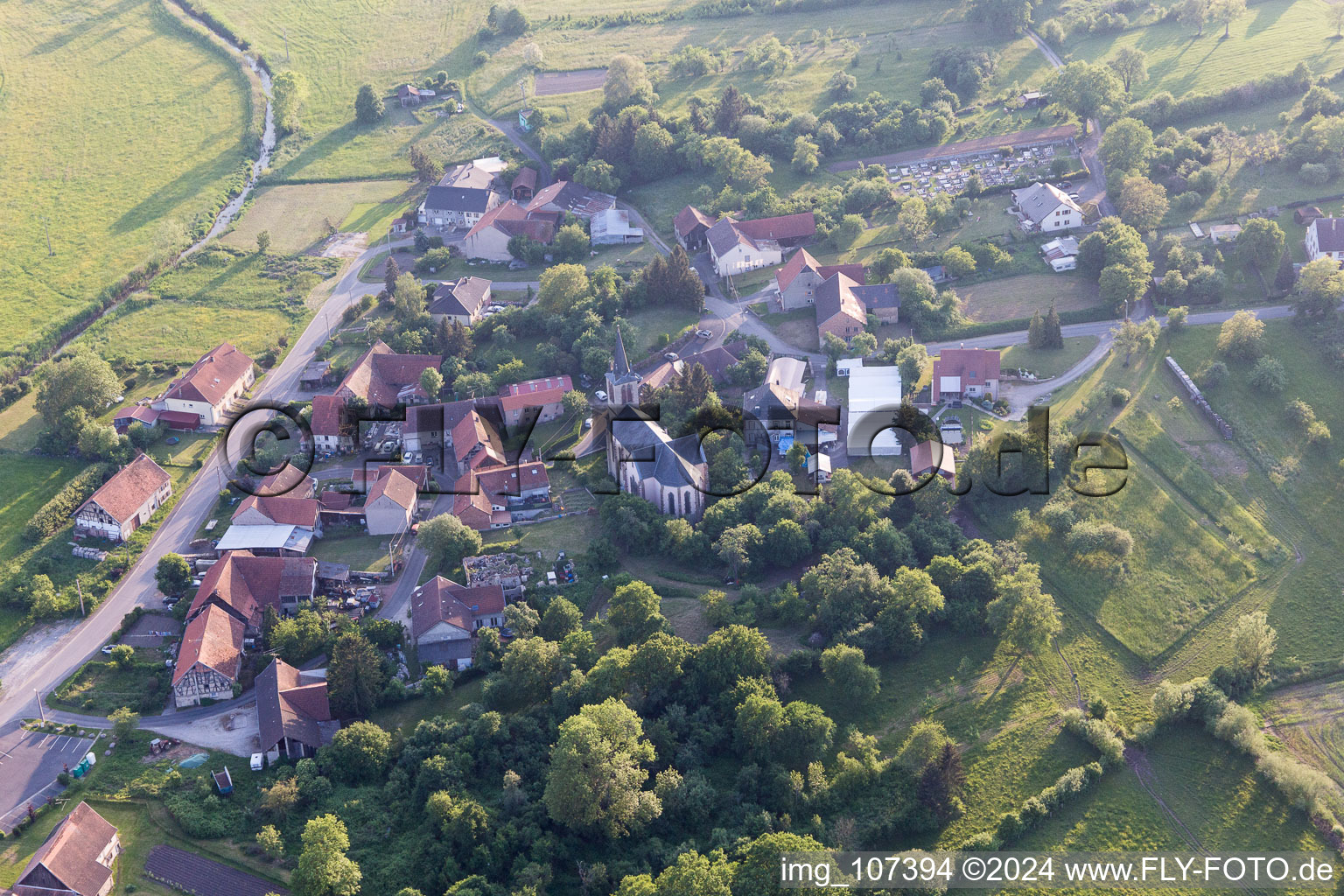 Vibersviller dans le département Moselle, France d'en haut