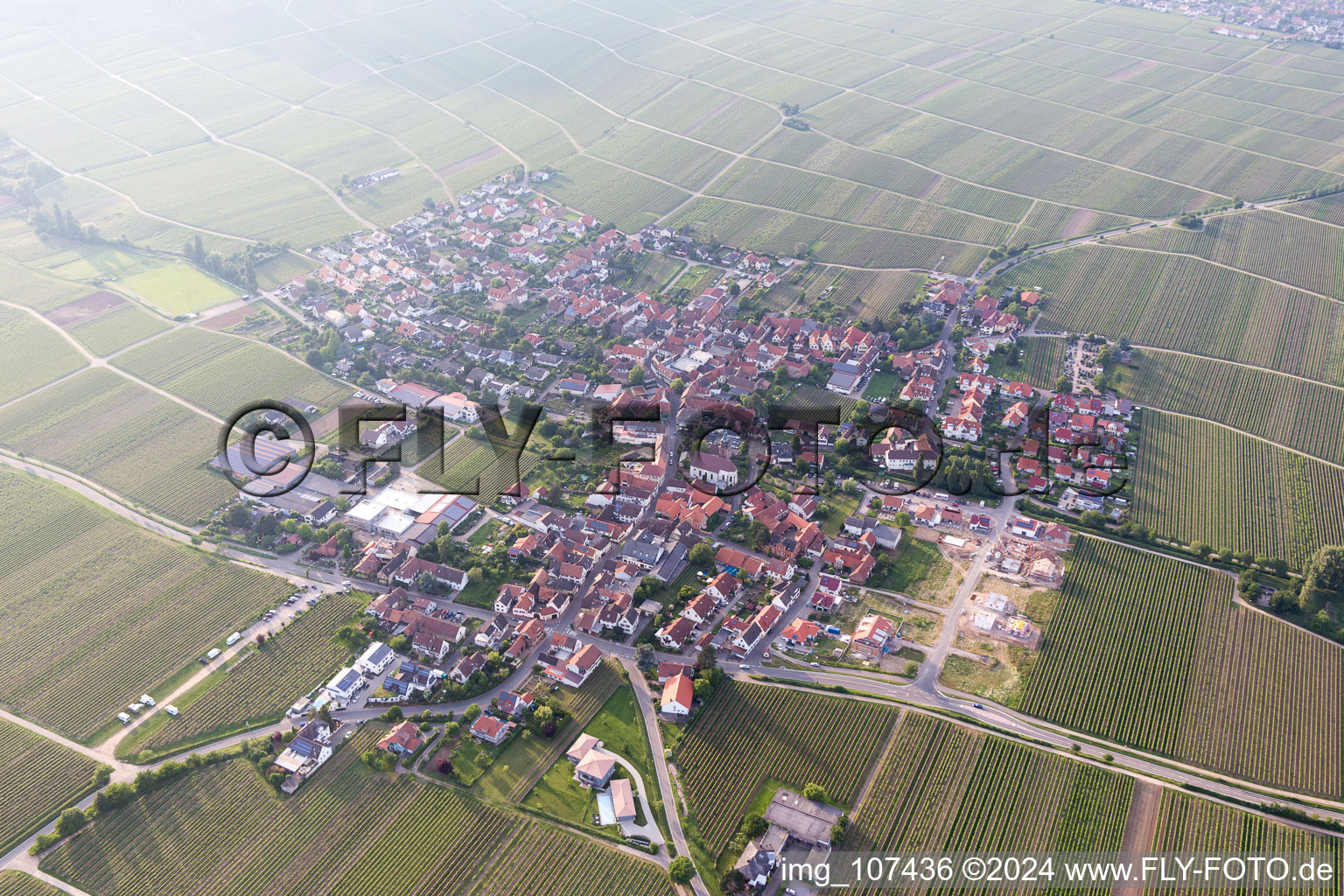 Hainfeld dans le département Rhénanie-Palatinat, Allemagne vue d'en haut