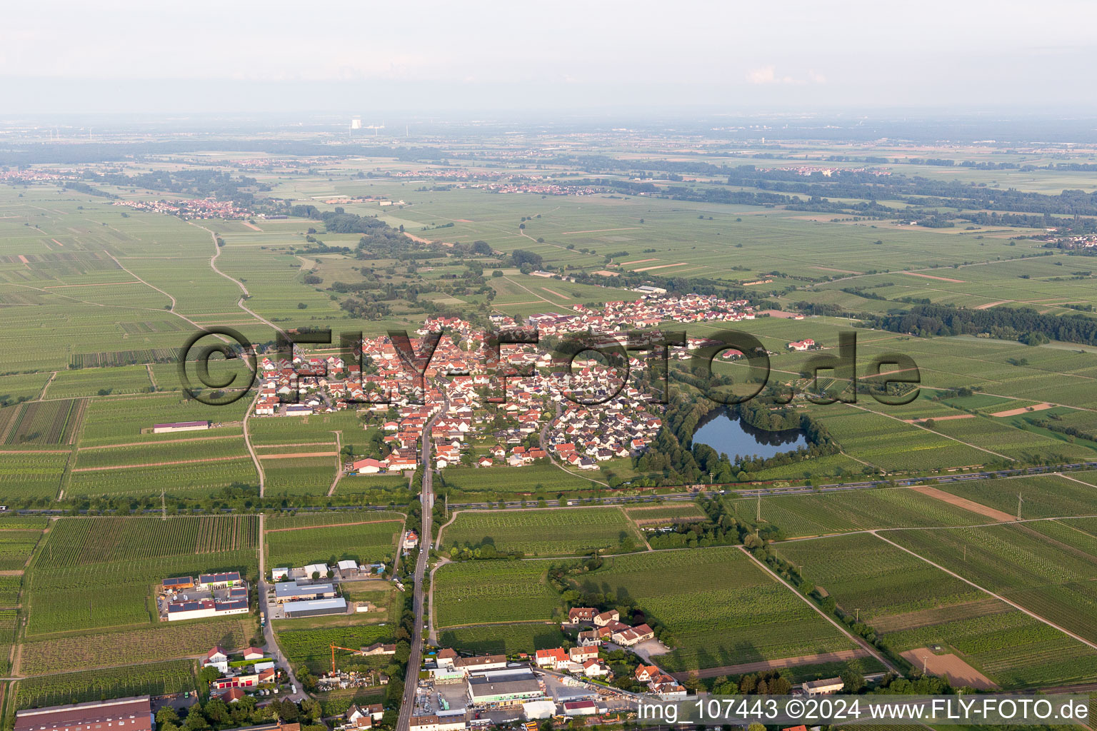 Kirrweiler dans le département Rhénanie-Palatinat, Allemagne d'en haut