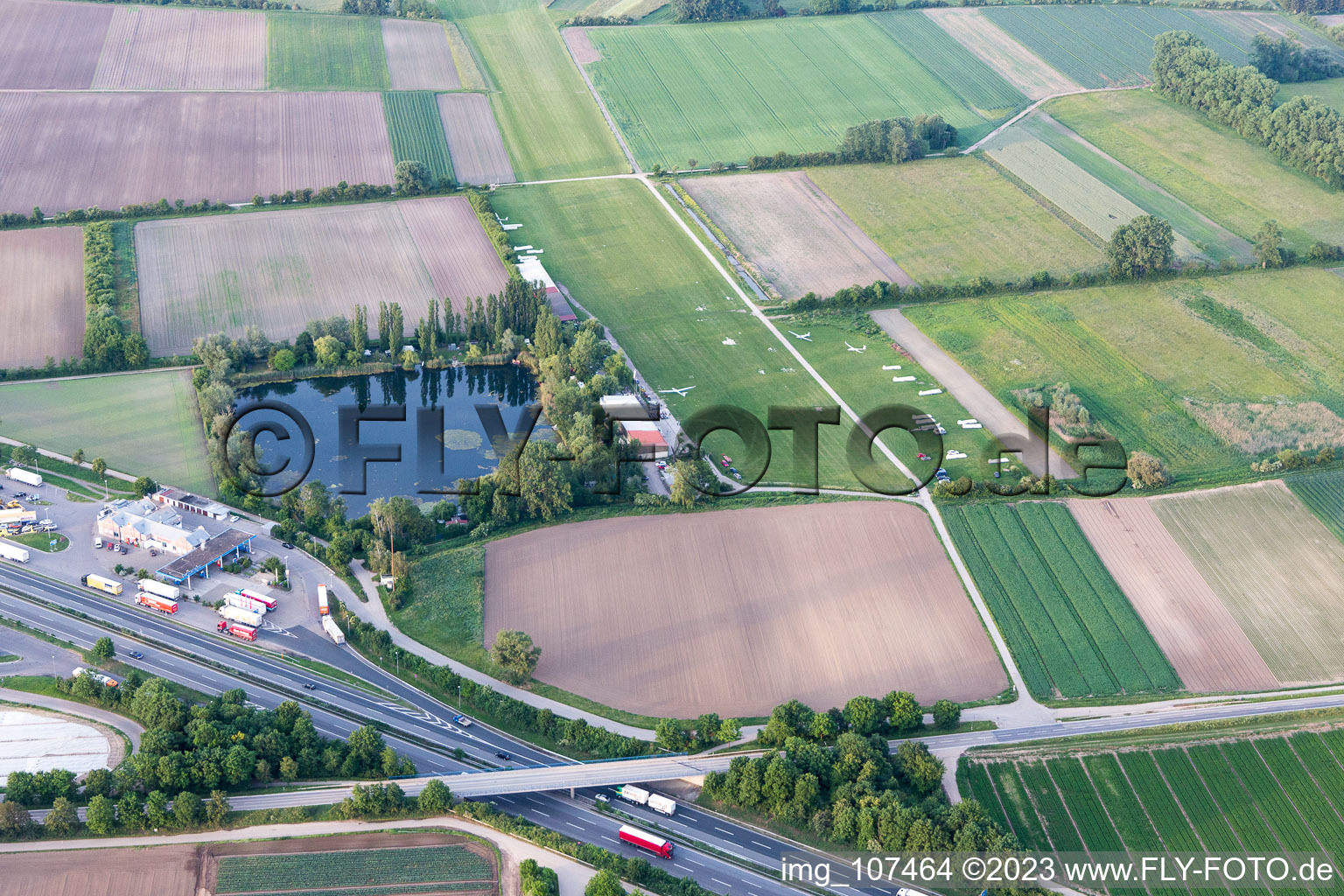 Vue aérienne de Aire de glisse à le quartier Dannstadt in Dannstadt-Schauernheim dans le département Rhénanie-Palatinat, Allemagne