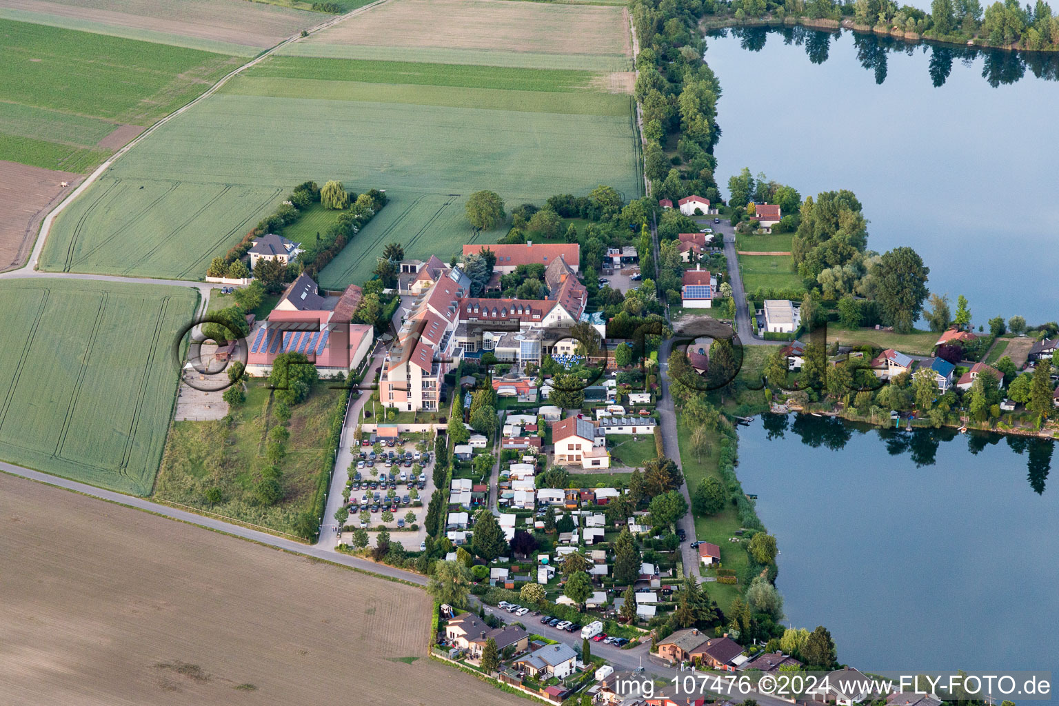 Vue aérienne de Spire, Binshof à Otterstadt dans le département Rhénanie-Palatinat, Allemagne