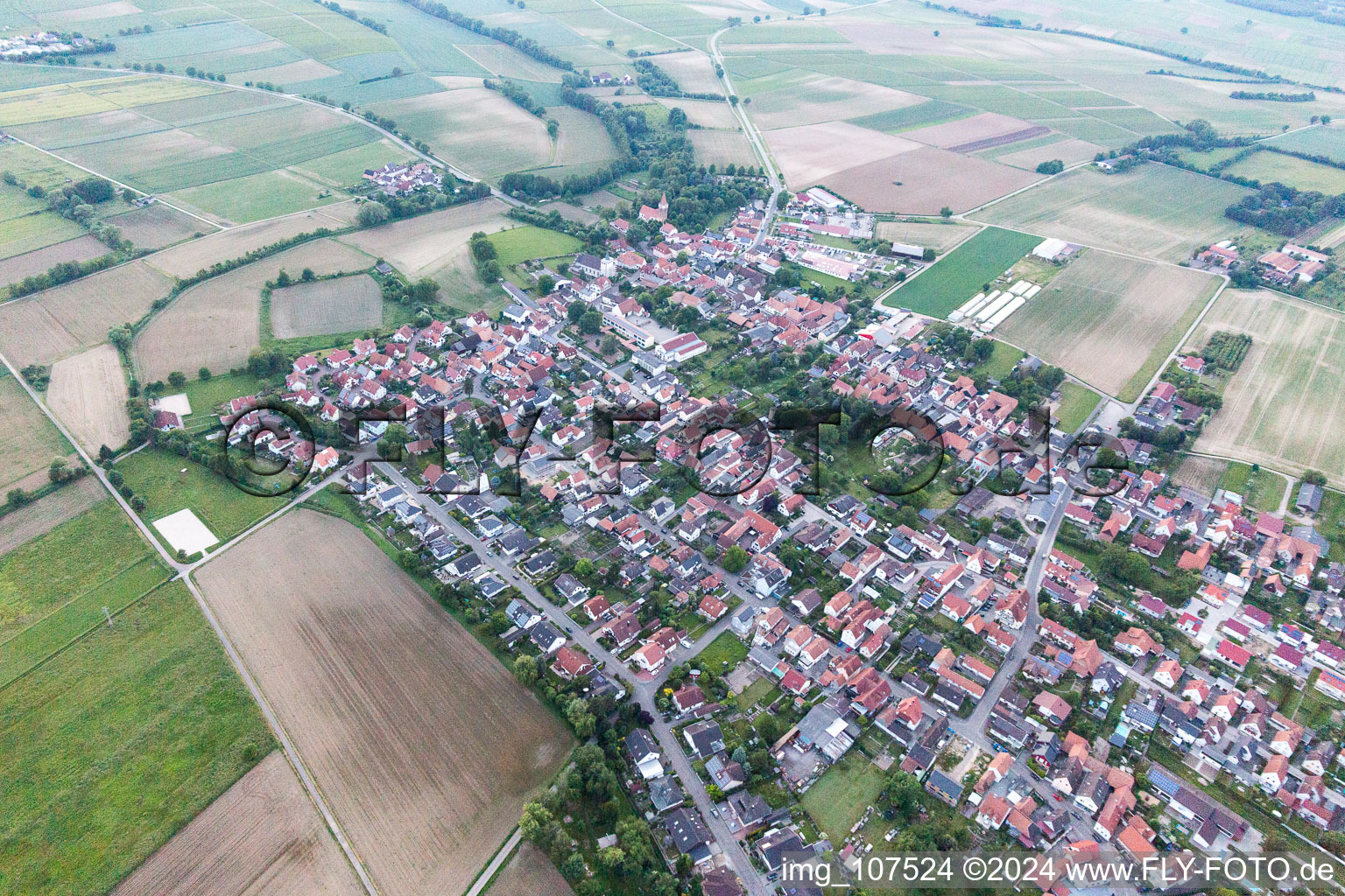 Minfeld dans le département Rhénanie-Palatinat, Allemagne hors des airs