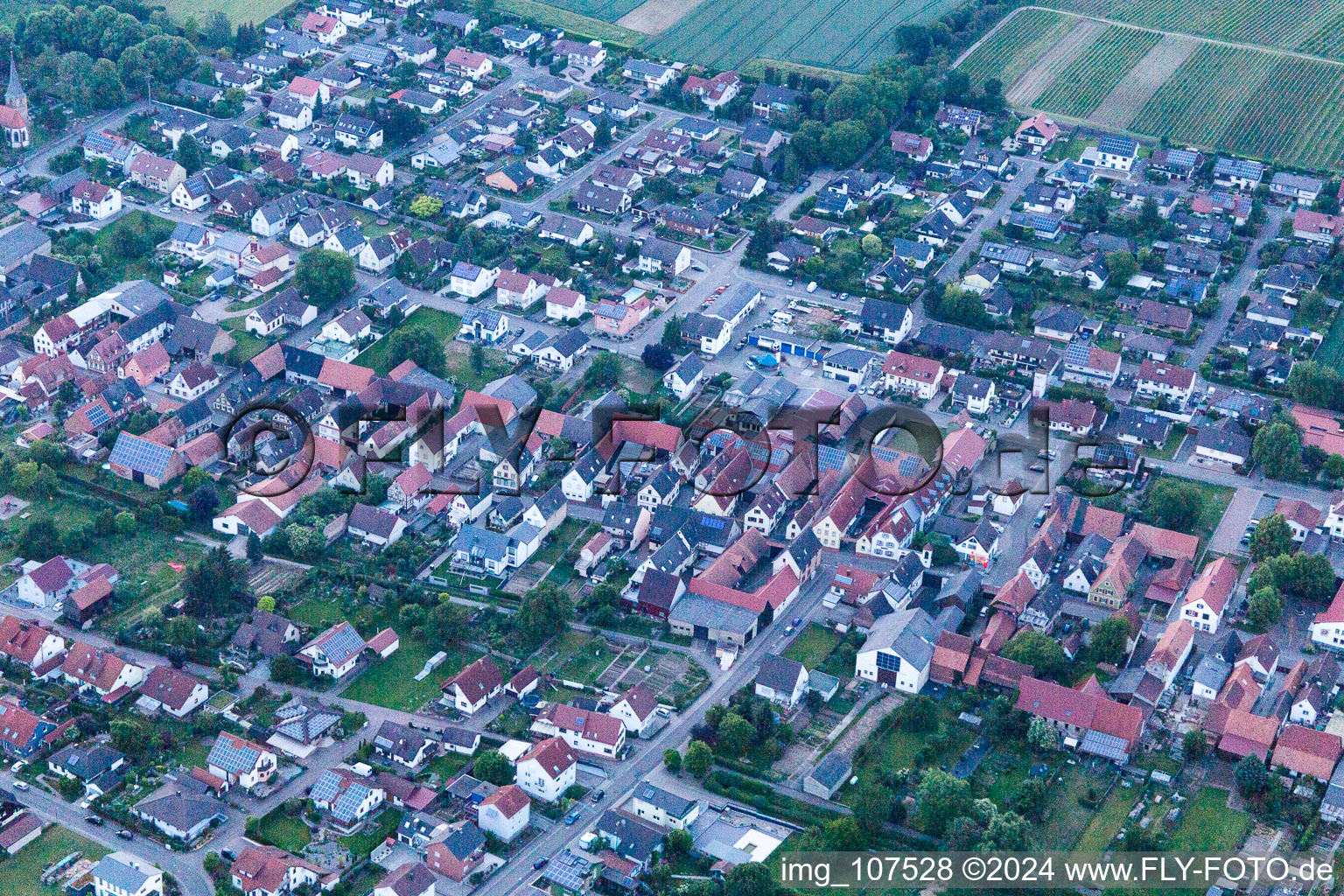 Photographie aérienne de Freckenfeld dans le département Rhénanie-Palatinat, Allemagne