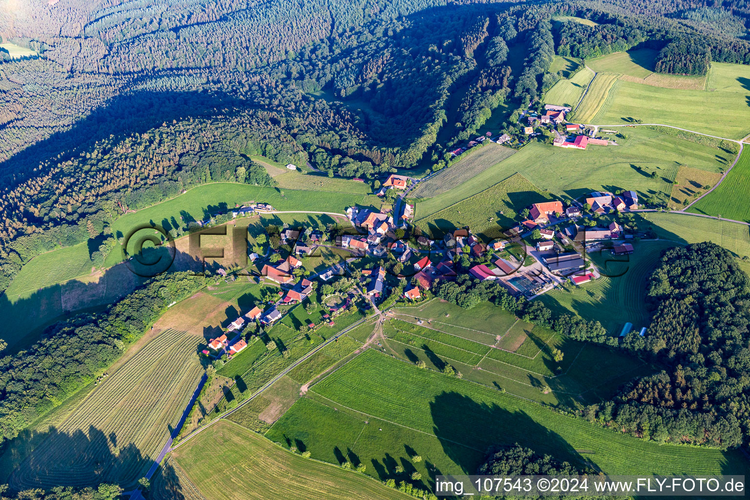 Quartier Breitenbuch in Kirchzell dans le département Bavière, Allemagne vue d'en haut