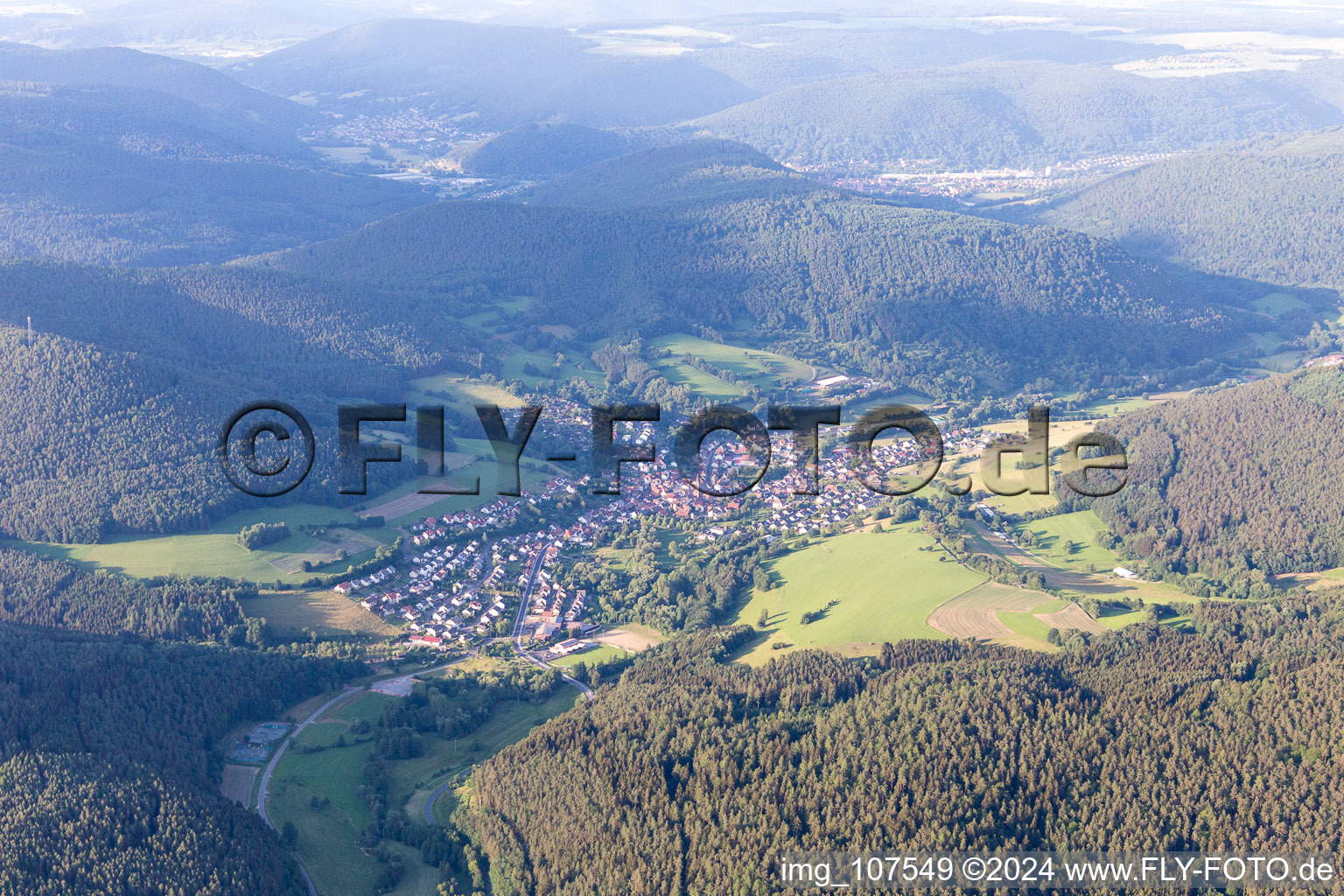 Vue aérienne de Quartier Ottorfszell in Kirchzell dans le département Bavière, Allemagne