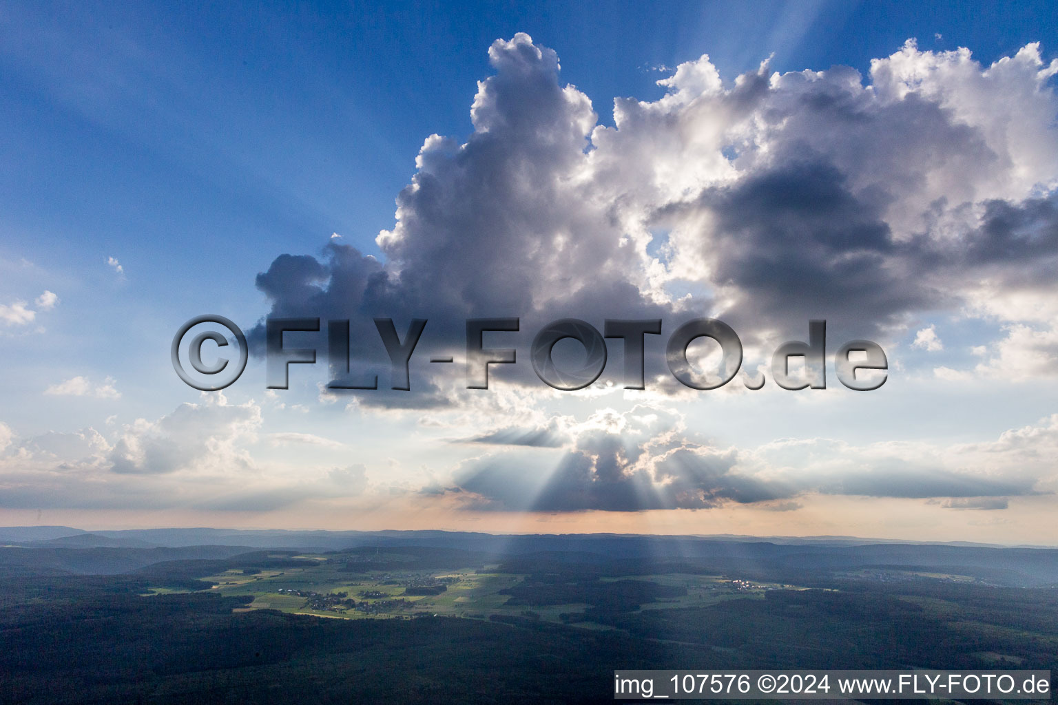 Photographie aérienne de Langenelz dans le département Bade-Wurtemberg, Allemagne