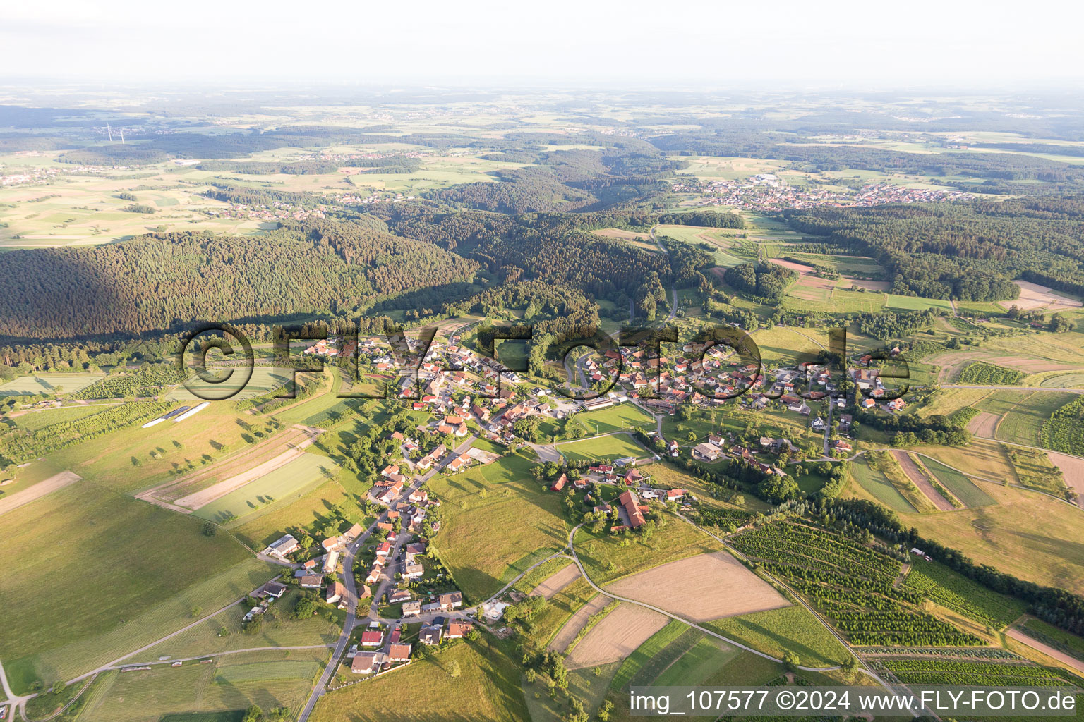 Vue aérienne de Laudenberg dans le département Bade-Wurtemberg, Allemagne