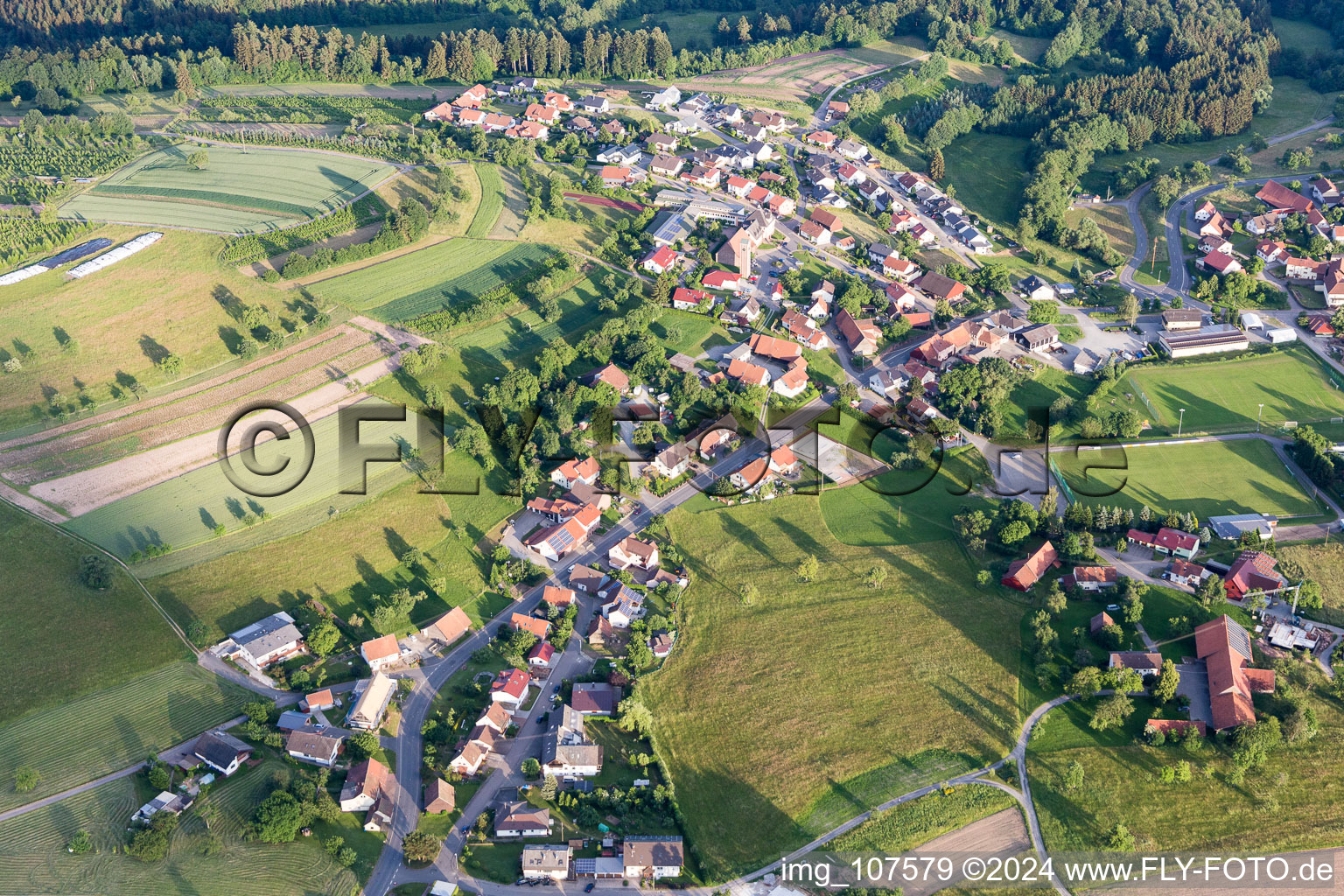 Vue aérienne de Quartier Laudenberg in Limbach dans le département Bade-Wurtemberg, Allemagne