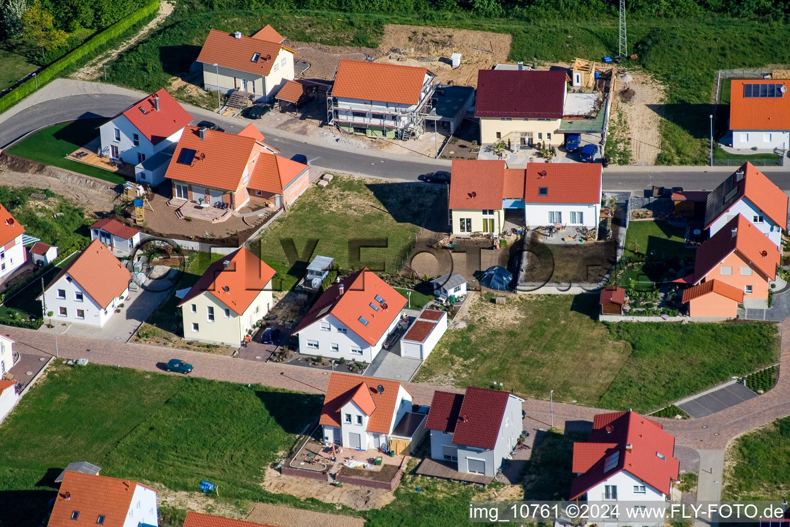 Vue aérienne de Quartier Schaidt in Wörth am Rhein dans le département Rhénanie-Palatinat, Allemagne