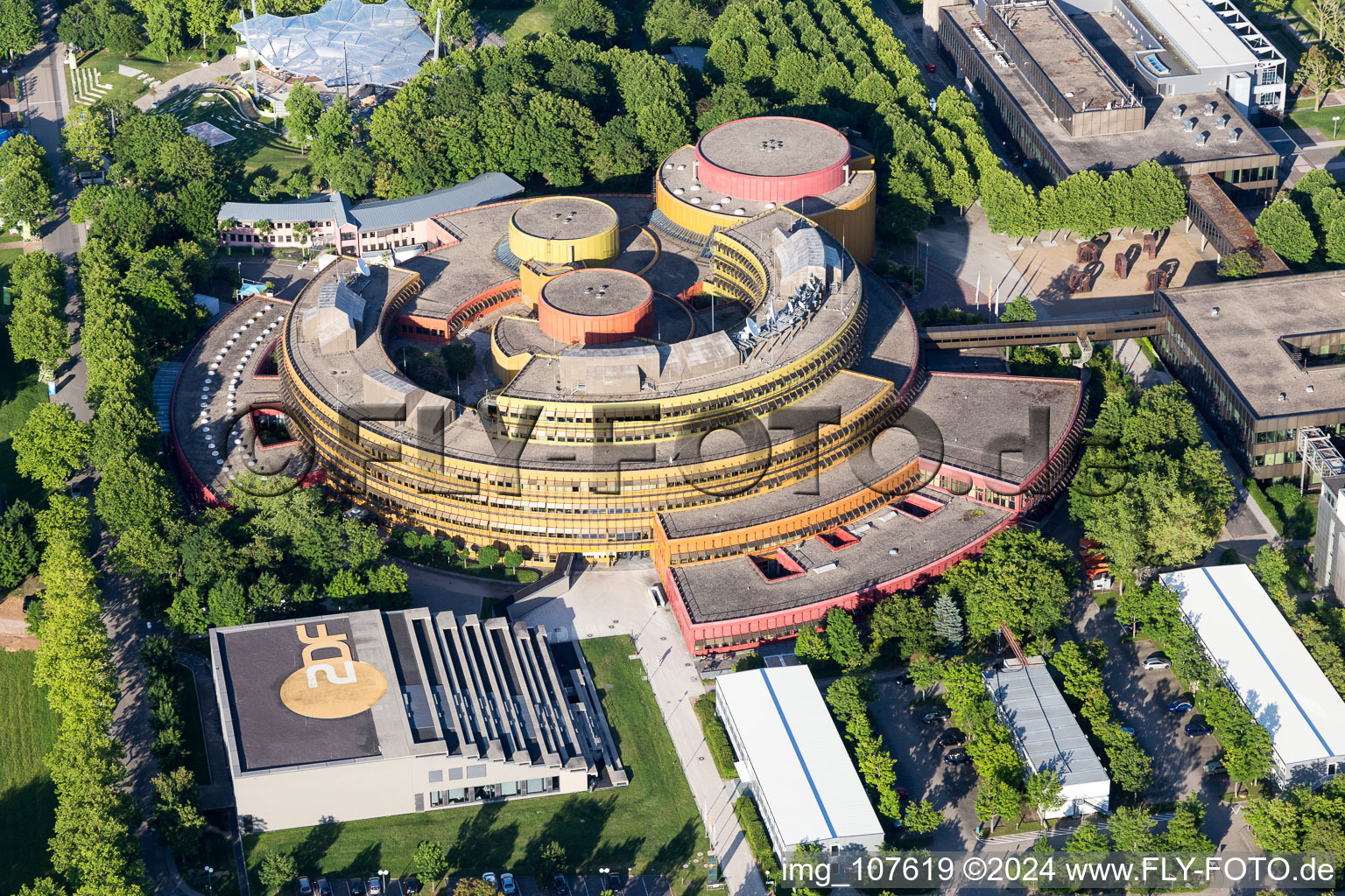 Quartier Lerchenberg in Mainz dans le département Rhénanie-Palatinat, Allemagne vue d'en haut