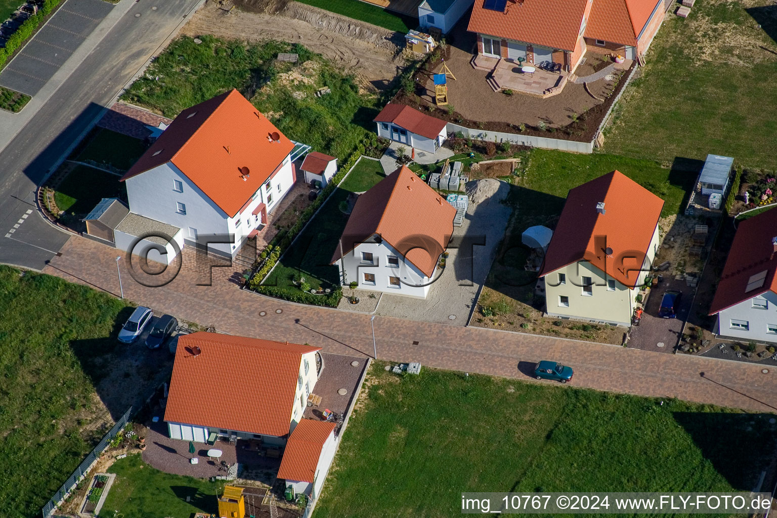 Quartier Schaidt in Wörth am Rhein dans le département Rhénanie-Palatinat, Allemagne vue d'en haut