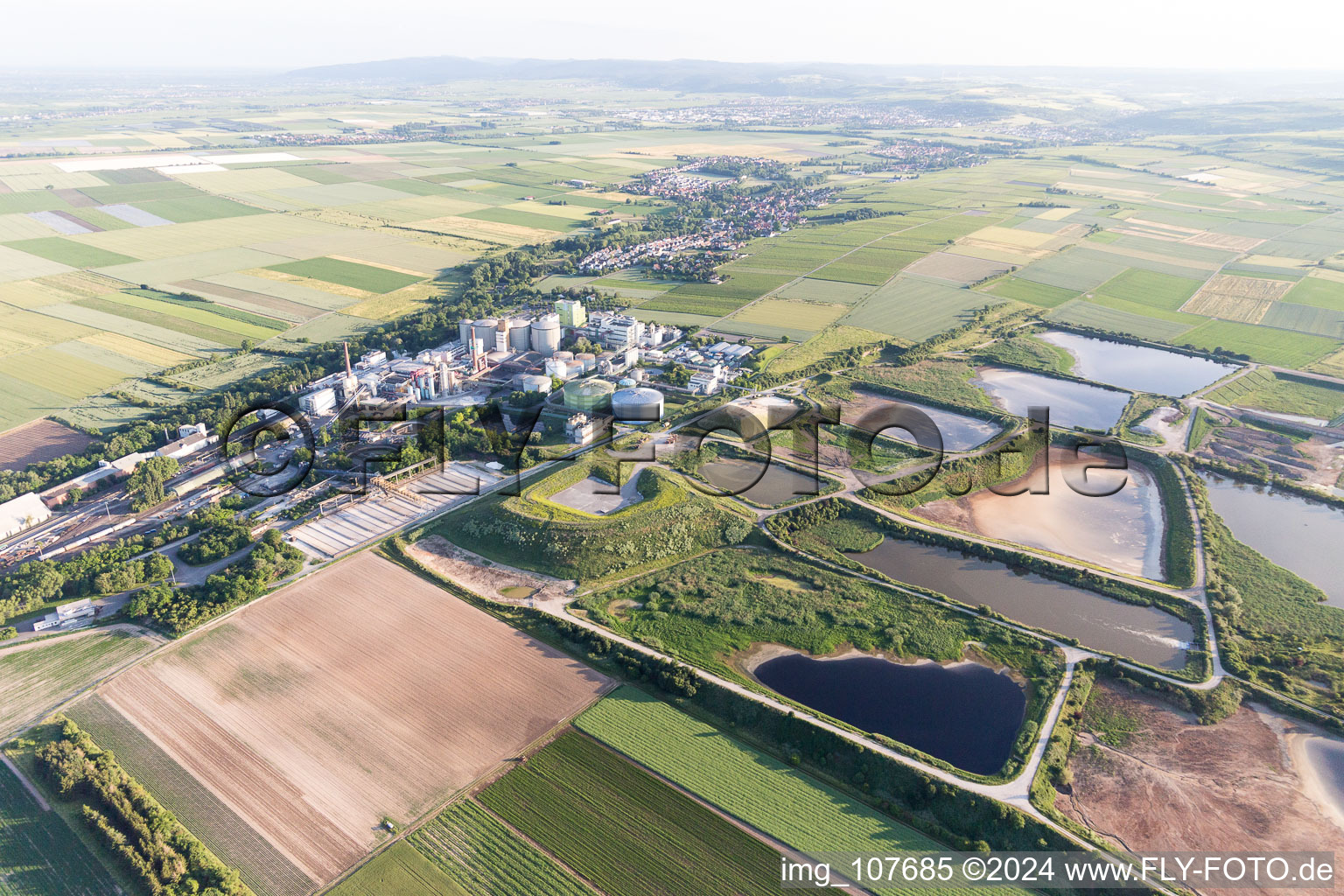 Vue aérienne de Südzucker AG à Offstein dans le département Rhénanie-Palatinat, Allemagne