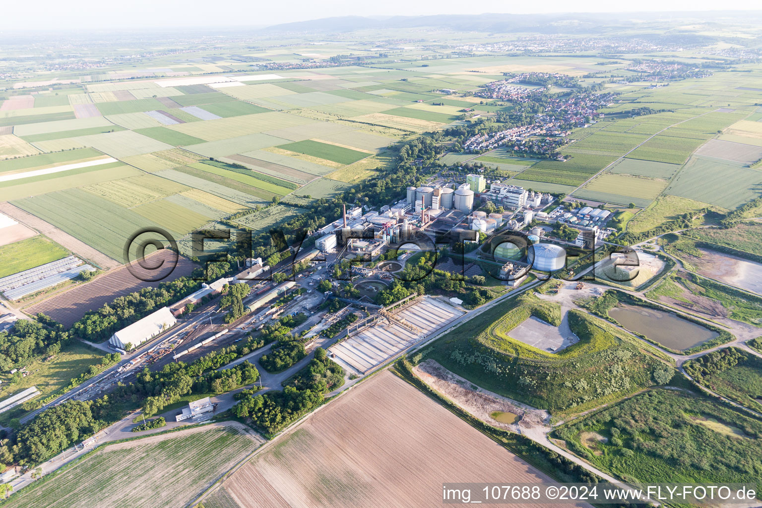 Vue aérienne de Südzucker AG à Offstein dans le département Rhénanie-Palatinat, Allemagne