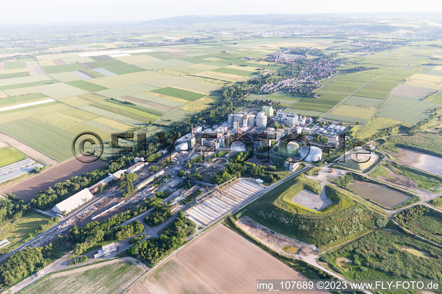 Photographie aérienne de Südzucker AG à Offstein dans le département Rhénanie-Palatinat, Allemagne
