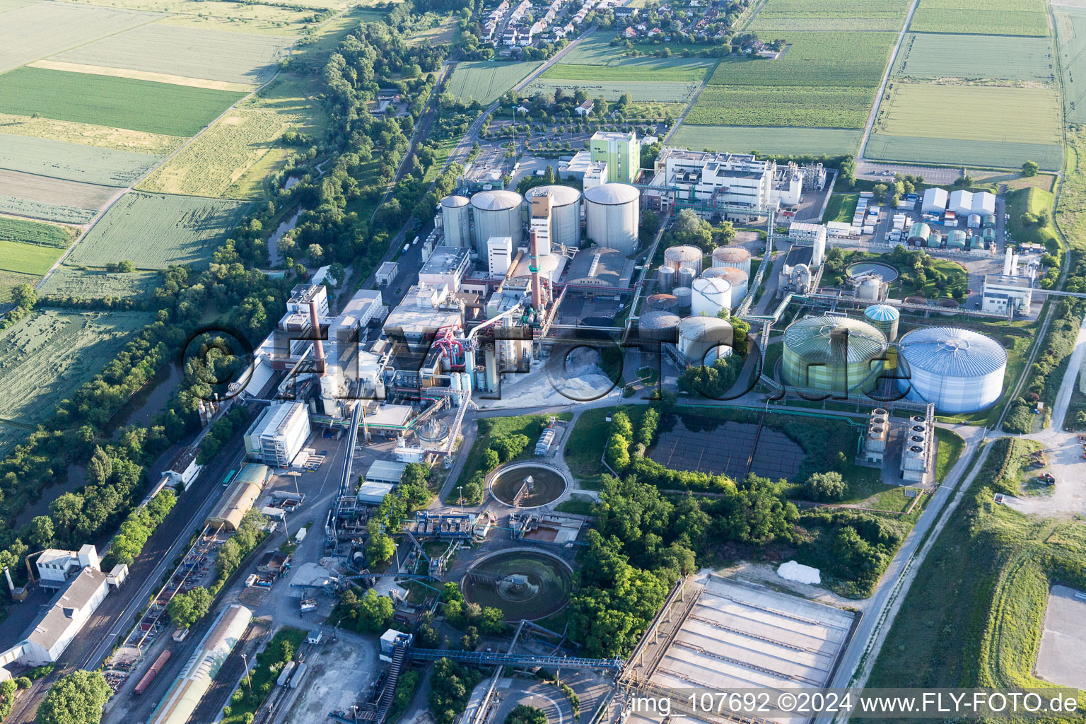 Südzucker AG à Offstein dans le département Rhénanie-Palatinat, Allemagne d'en haut