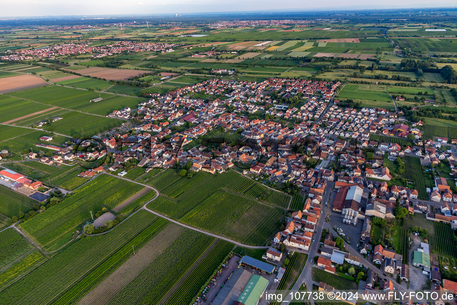 Niederkirchen bei Deidesheim dans le département Rhénanie-Palatinat, Allemagne d'en haut