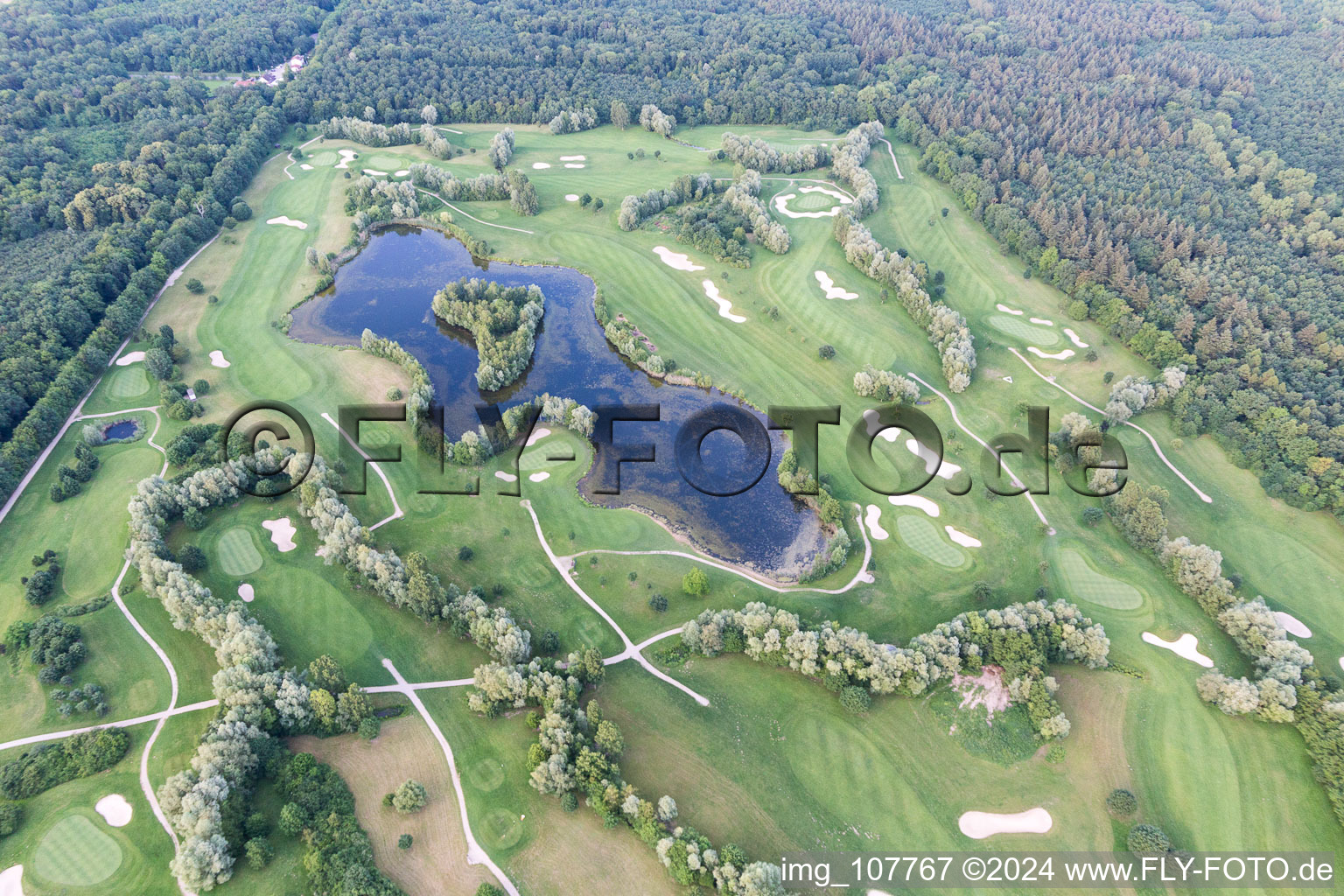 Vue aérienne de Golf de Dreihof à Essingen dans le département Rhénanie-Palatinat, Allemagne