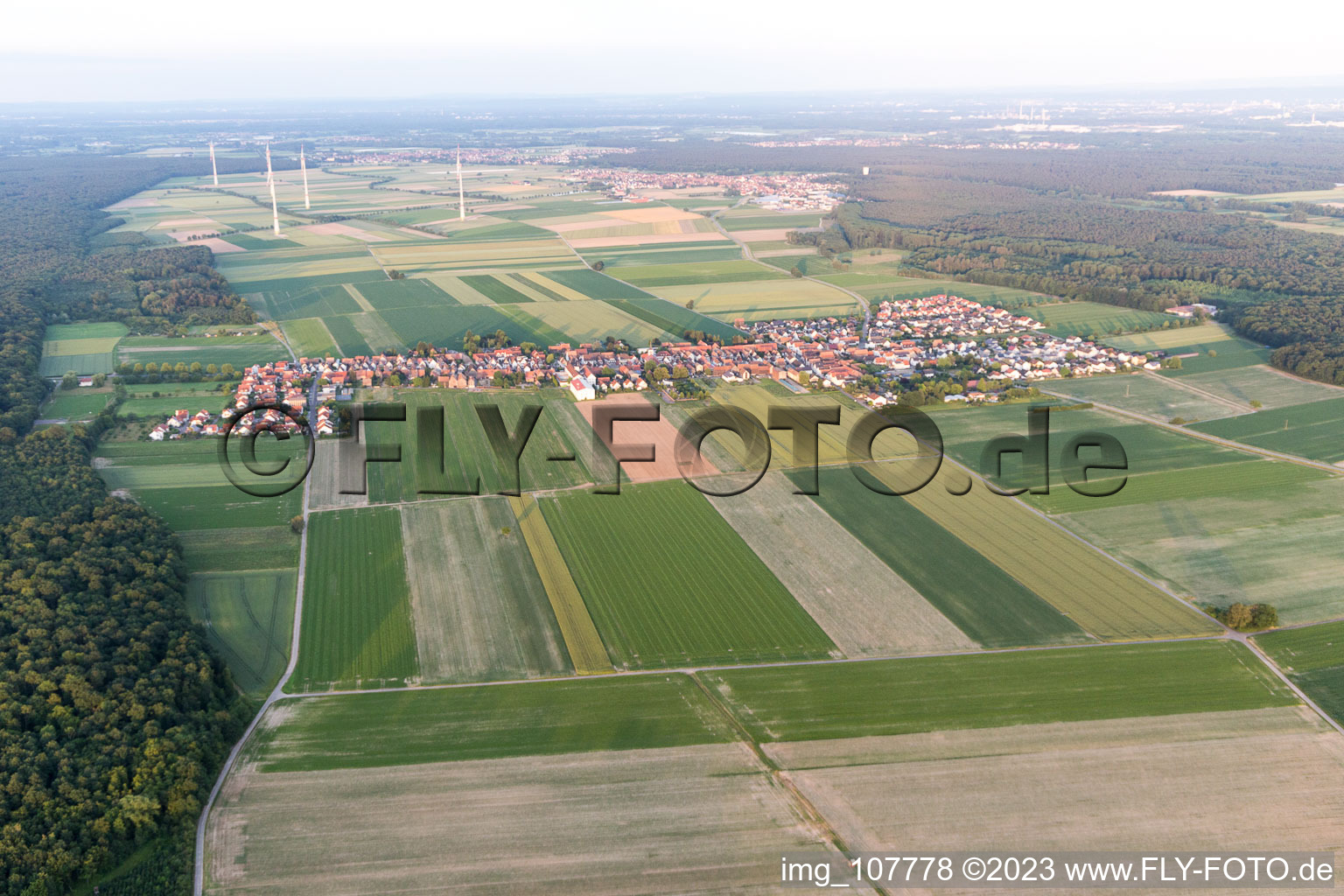 Quartier Hayna in Herxheim bei Landau/Pfalz dans le département Rhénanie-Palatinat, Allemagne du point de vue du drone