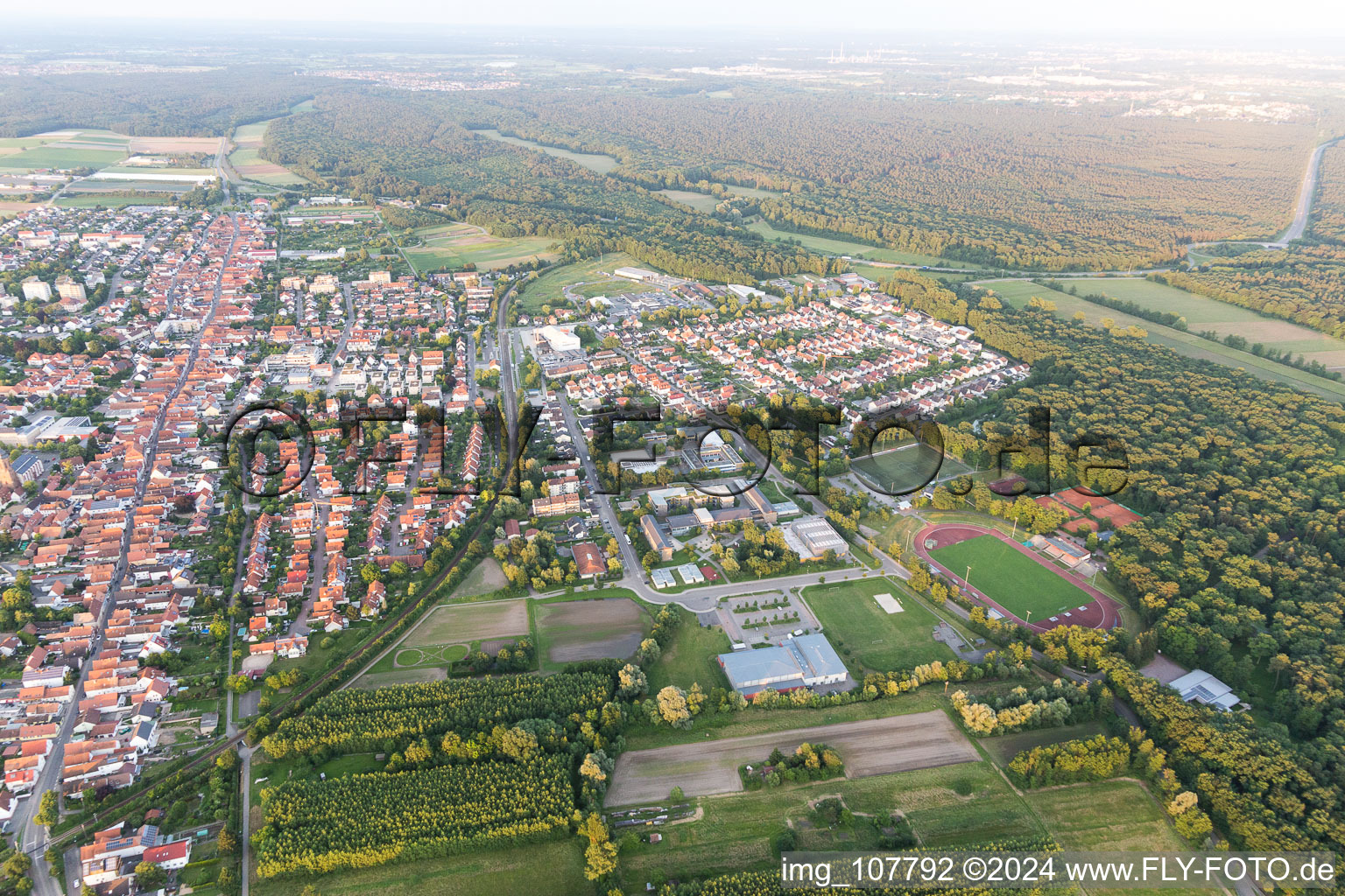 Vue oblique de Kandel dans le département Rhénanie-Palatinat, Allemagne