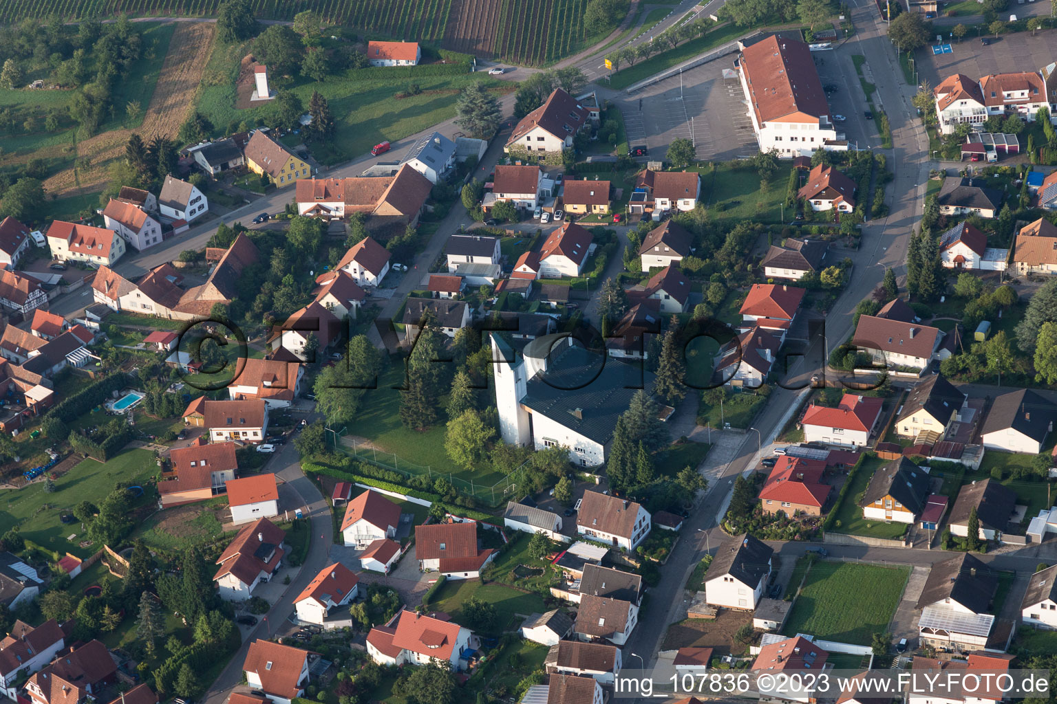 Quartier Rechtenbach in Schweigen-Rechtenbach dans le département Rhénanie-Palatinat, Allemagne d'un drone