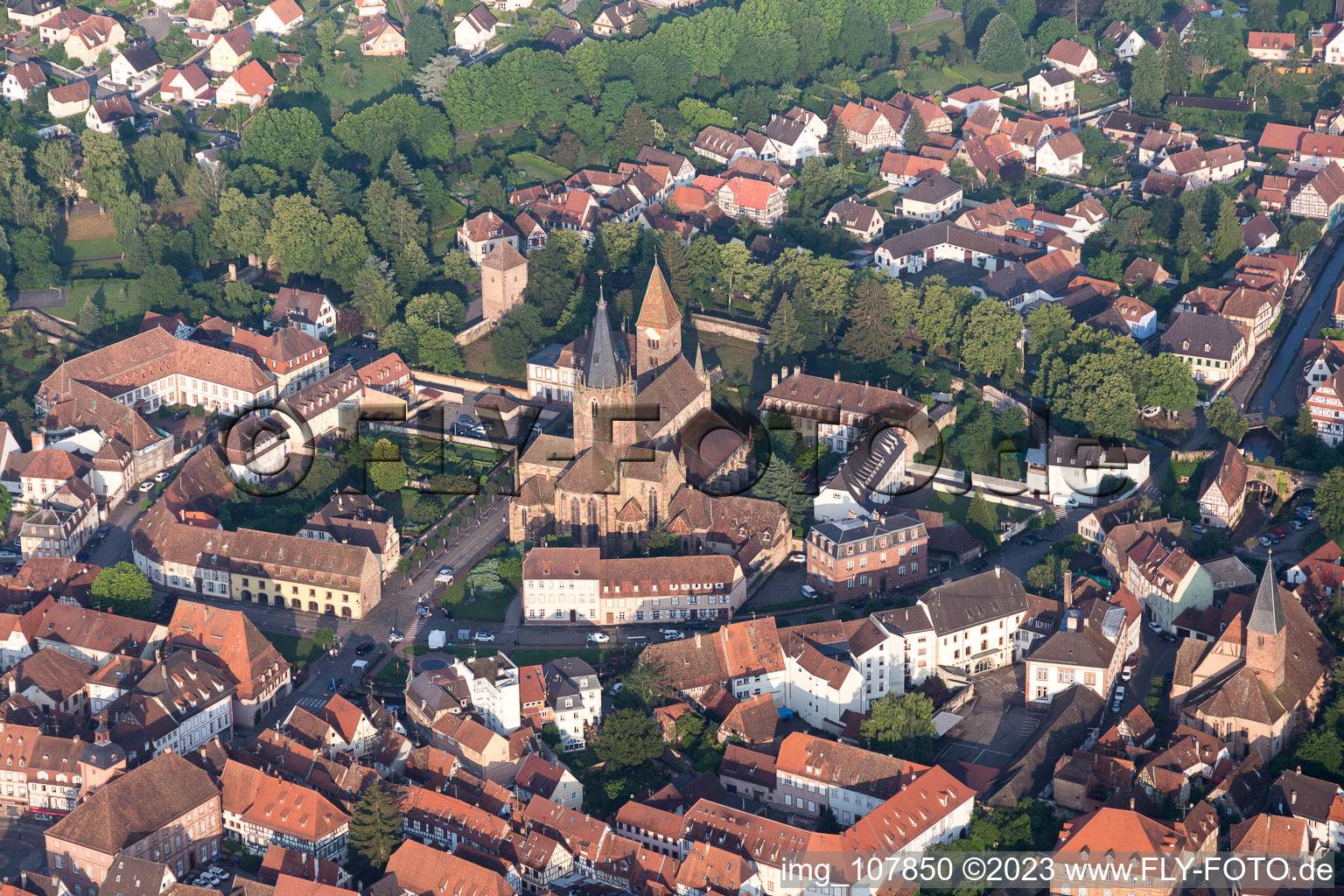 Photographie aérienne de Wissembourg dans le département Bas Rhin, France