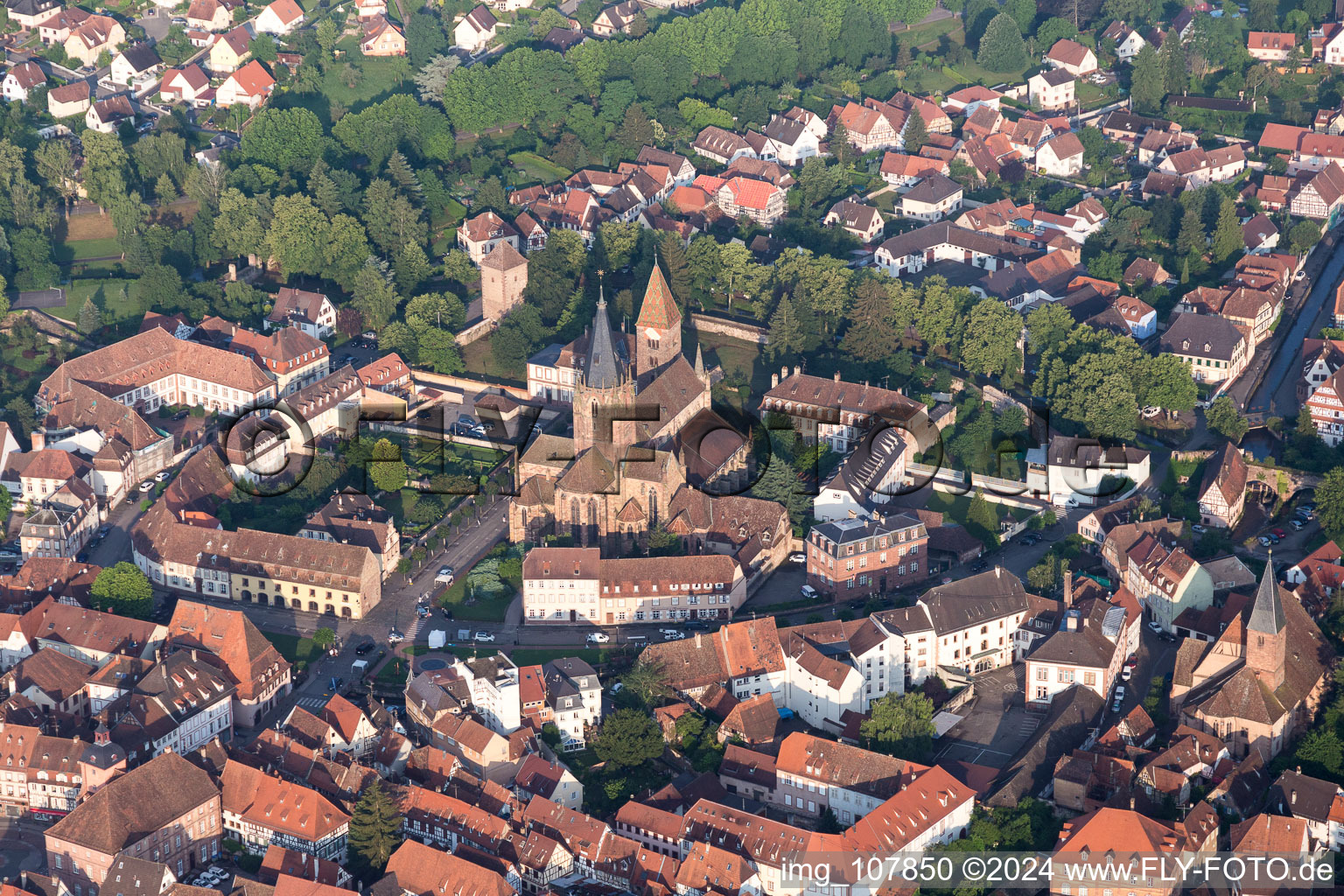 Photographie aérienne de Wissembourg dans le département Bas Rhin, France