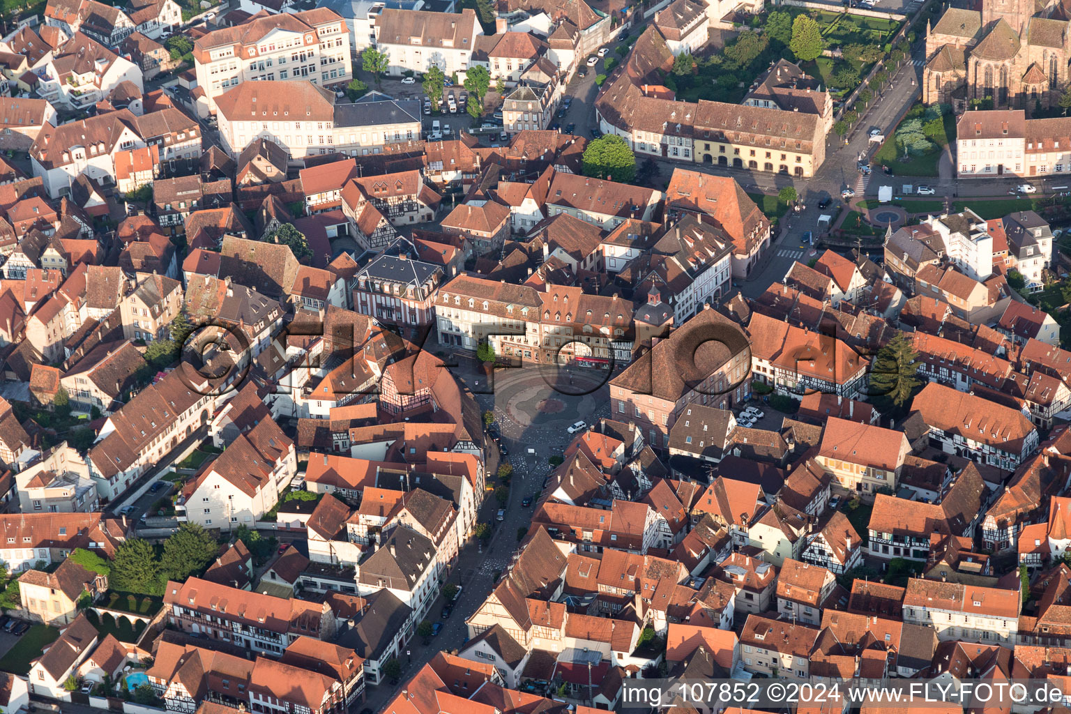 Wissembourg dans le département Bas Rhin, France vue d'en haut