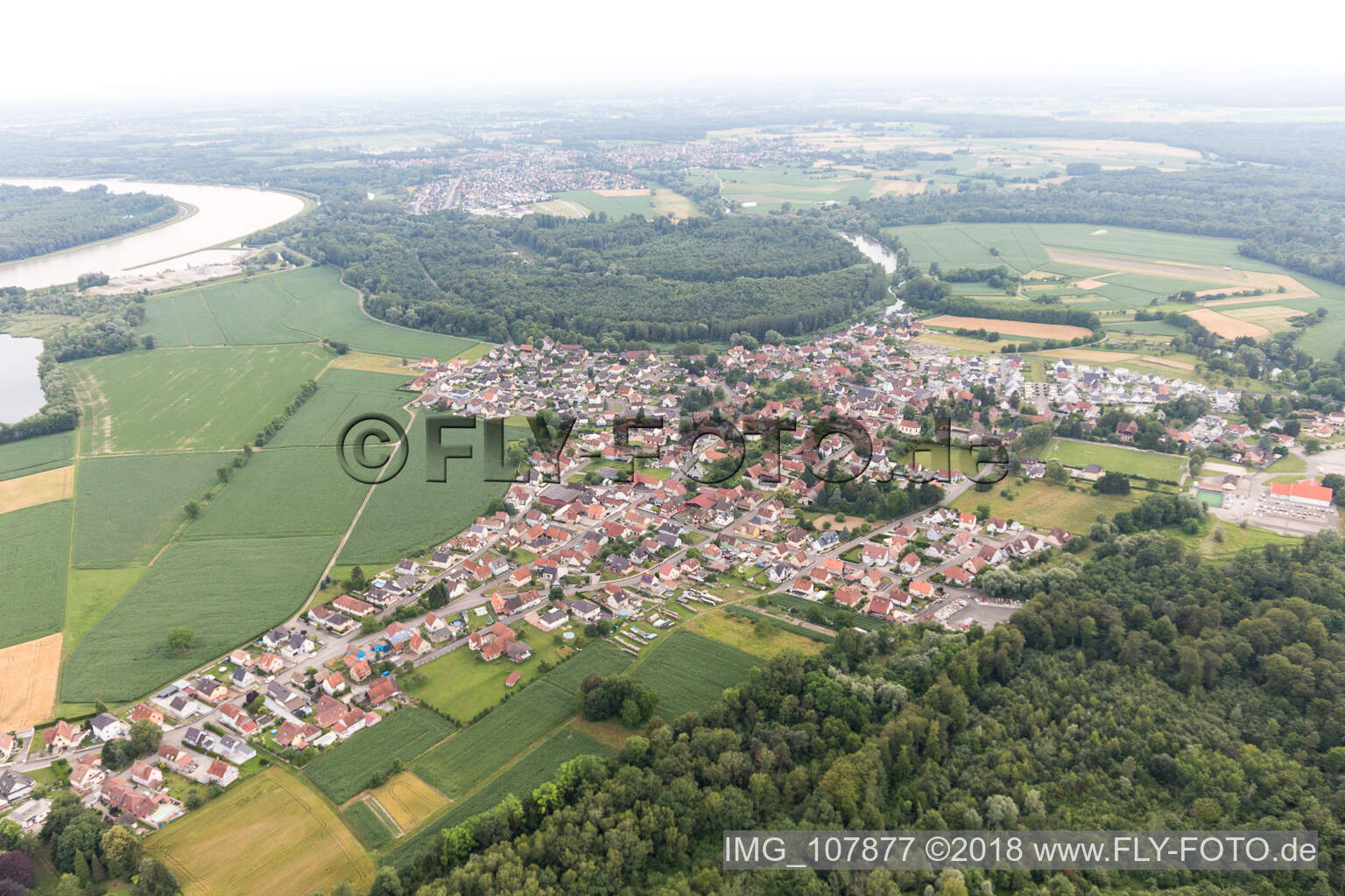 Photographie aérienne de Dalhunden dans le département Bas Rhin, France