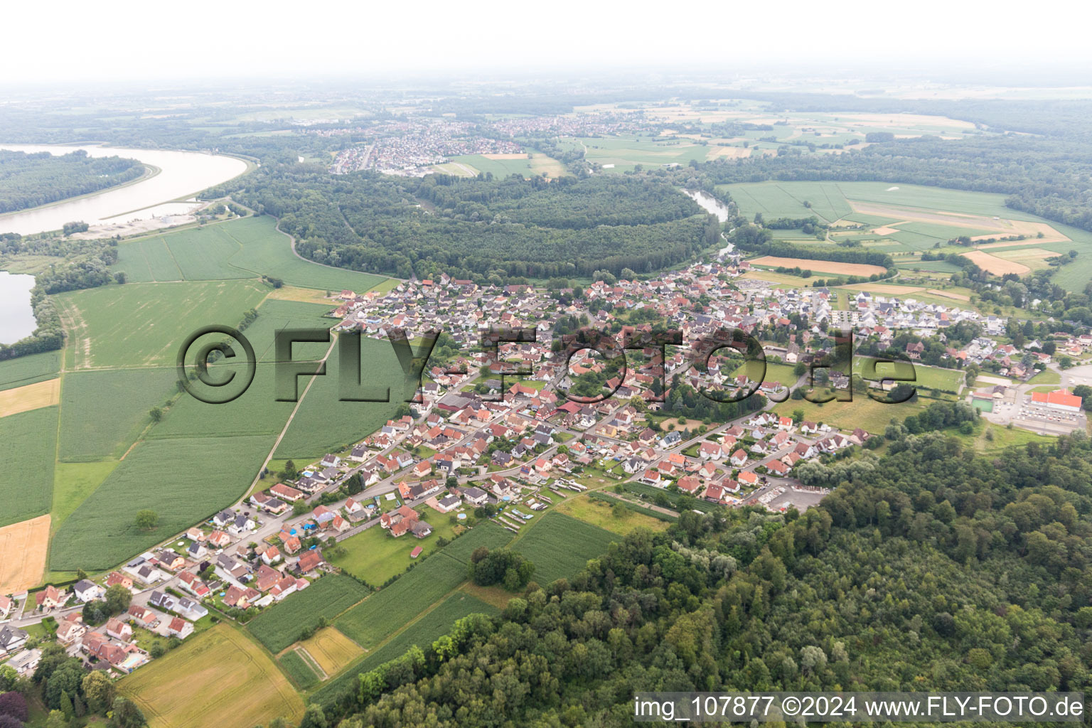 Photographie aérienne de Dalhunden dans le département Bas Rhin, France