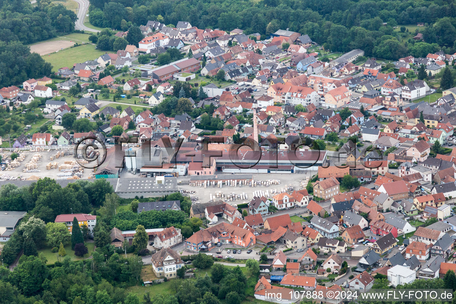 Soufflenheim dans le département Bas Rhin, France hors des airs