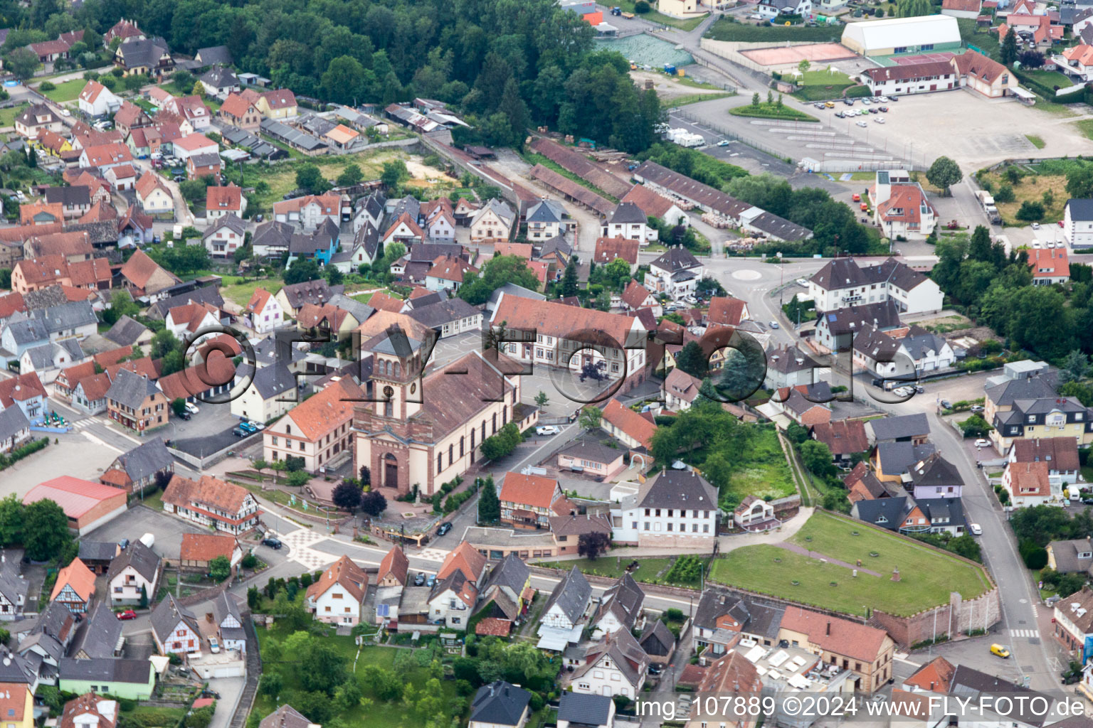 Soufflenheim dans le département Bas Rhin, France vue d'en haut