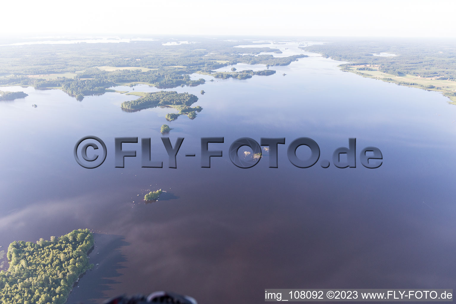 Vue aérienne de Skäggalösa dans le département Kronoberg, Suède