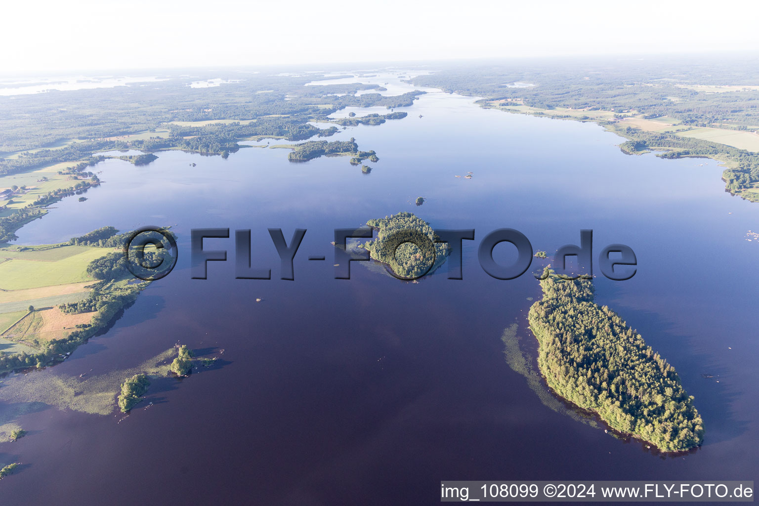 Vue d'oiseau de Skäggalösa dans le département Kronoberg, Suède