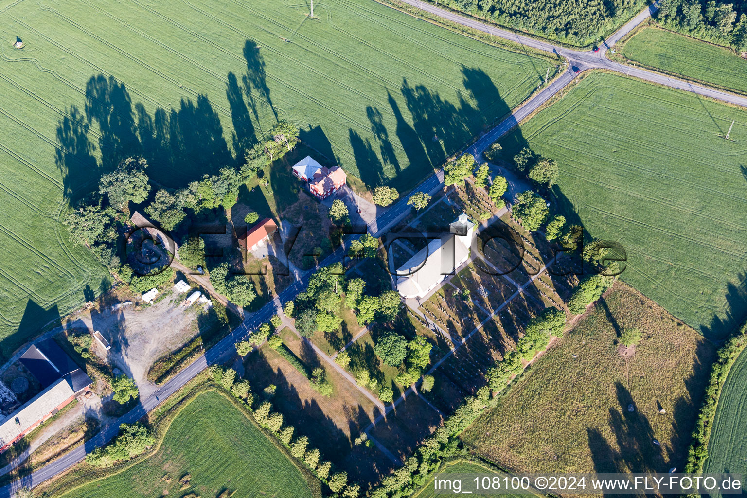 Skatelöv dans le département Kronoberg, Suède depuis l'avion