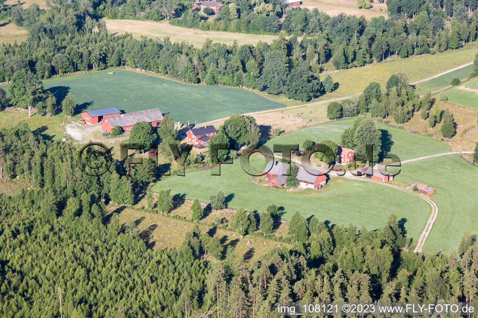 Photographie aérienne de Norra Arnön dans le département Kronoberg, Suède