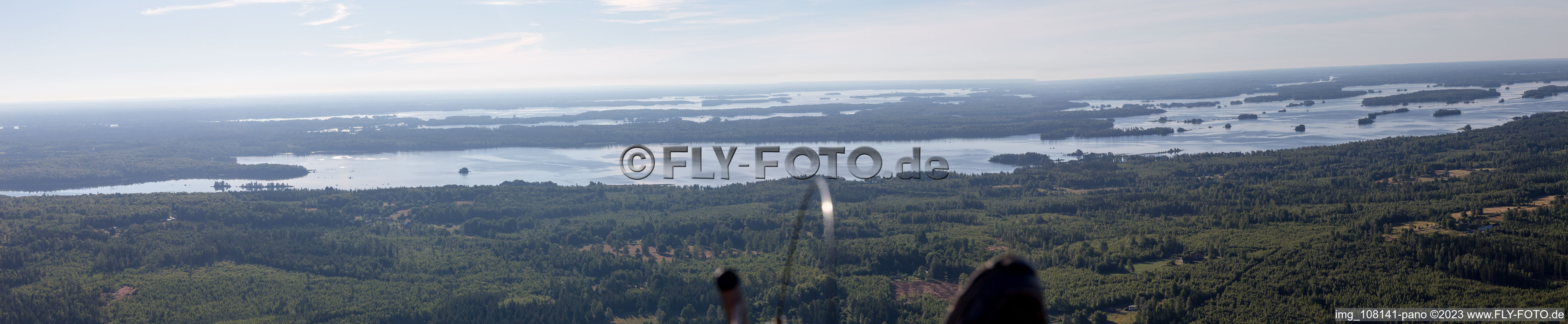 Vue aérienne de Panorama à Flogmyran dans le département Kronoberg, Suède