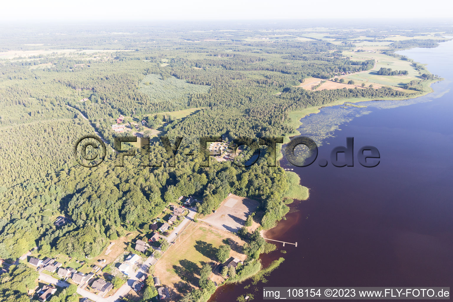 Vue aérienne de Torne dans le département Kronoberg, Suède