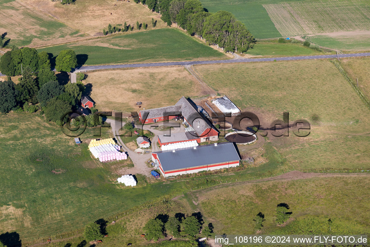 Hunna dans le département Kronoberg, Suède vue d'en haut