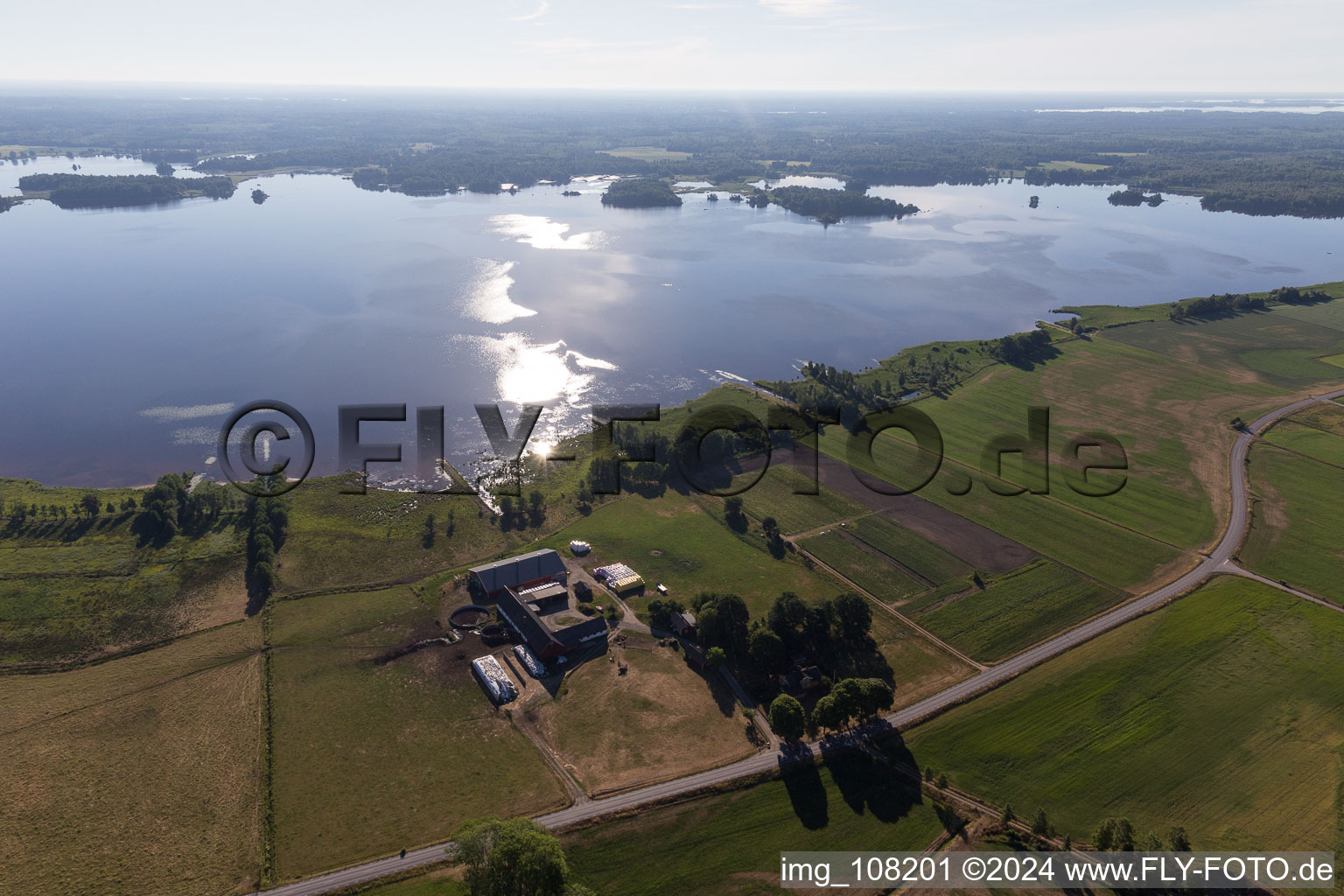 Image drone de Hunna dans le département Kronoberg, Suède