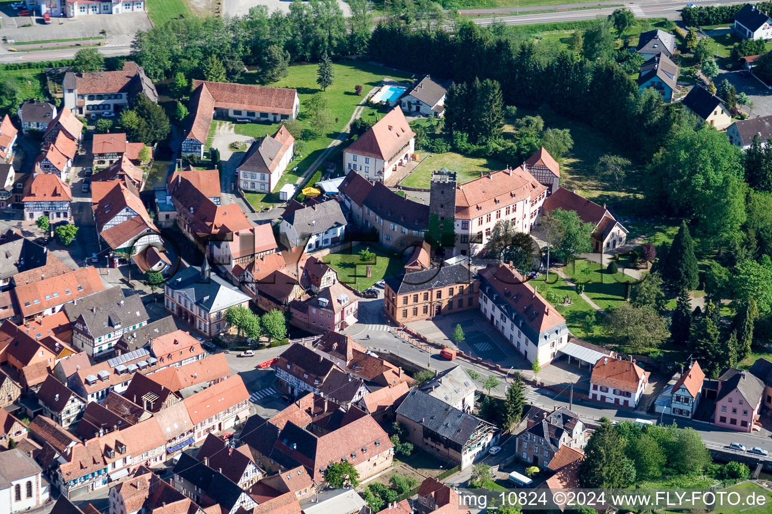 Wœrth dans le département Bas Rhin, France vue d'en haut