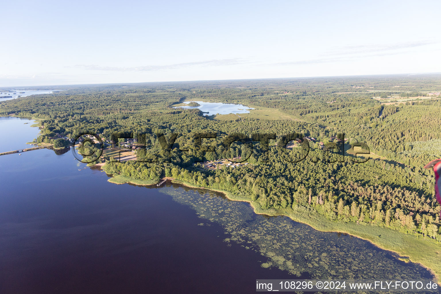 Vue aérienne de Torne dans le département Kronoberg, Suède