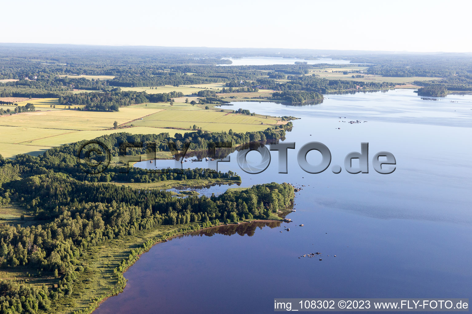 Hunna dans le département Kronoberg, Suède d'un drone