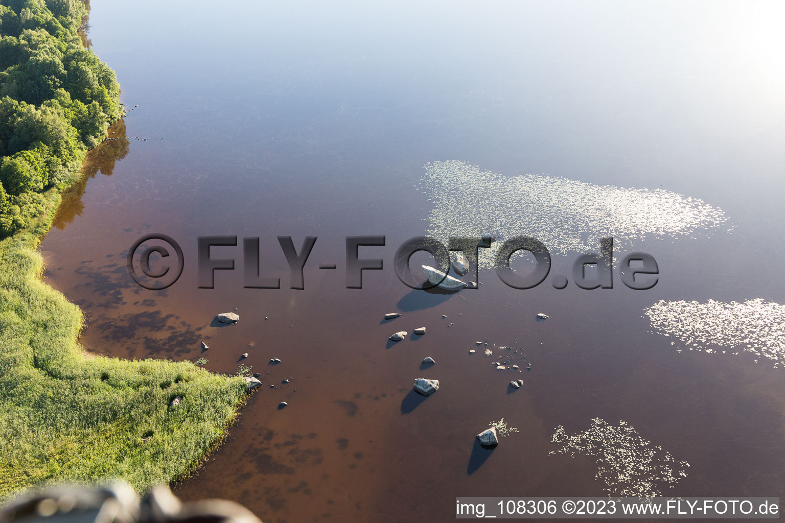 Hunna dans le département Kronoberg, Suède vu d'un drone