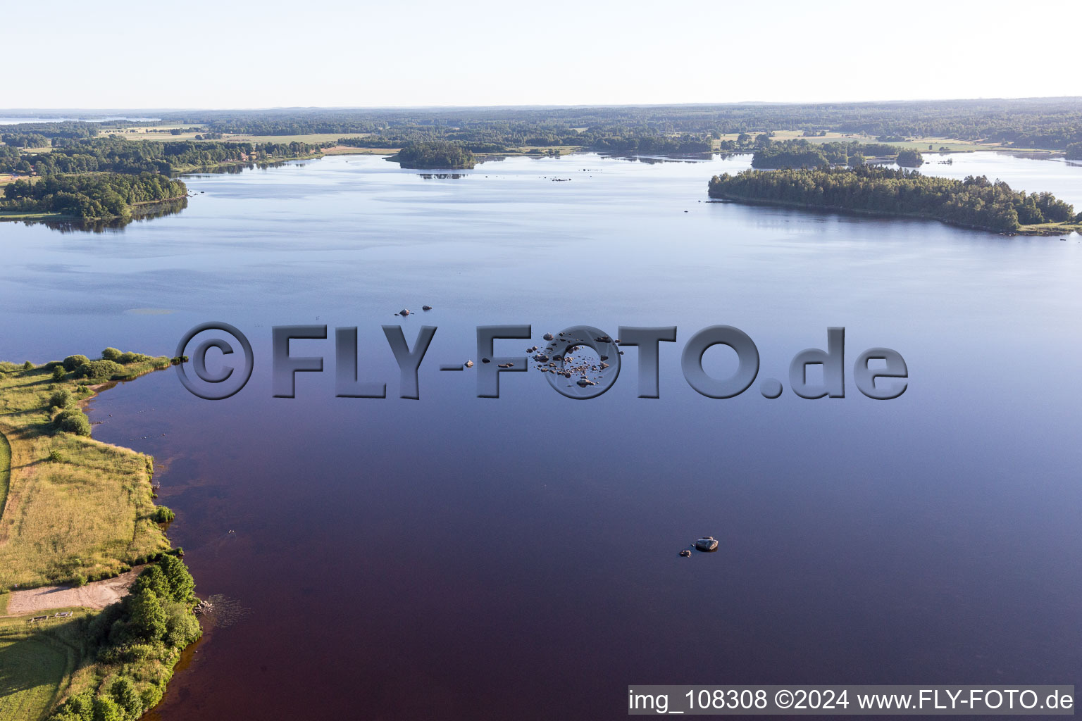 Vue d'oiseau de Skatelöv dans le département Kronoberg, Suède