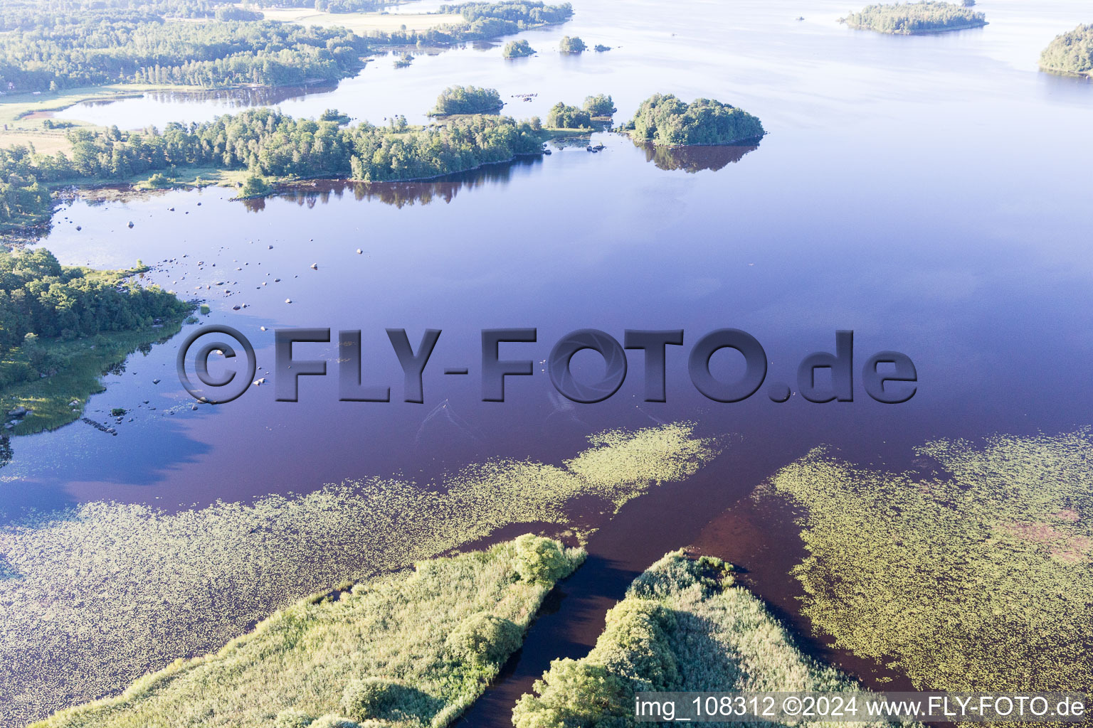 Odensjö dans le département Kronoberg, Suède depuis l'avion