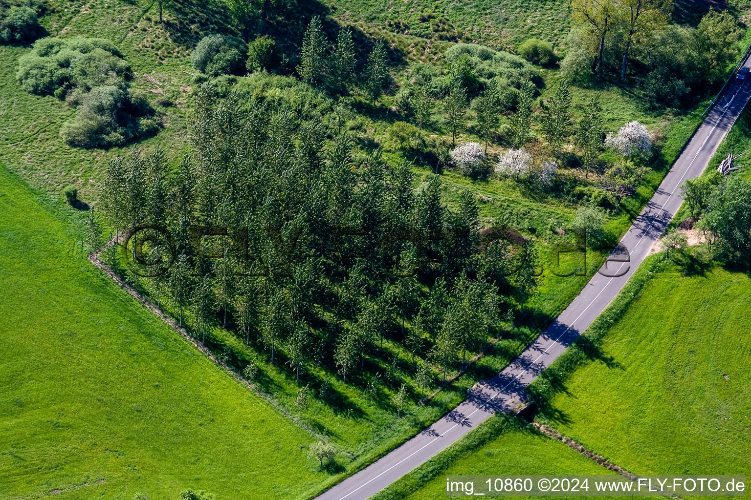 Rothbach dans le département Bas Rhin, France depuis l'avion