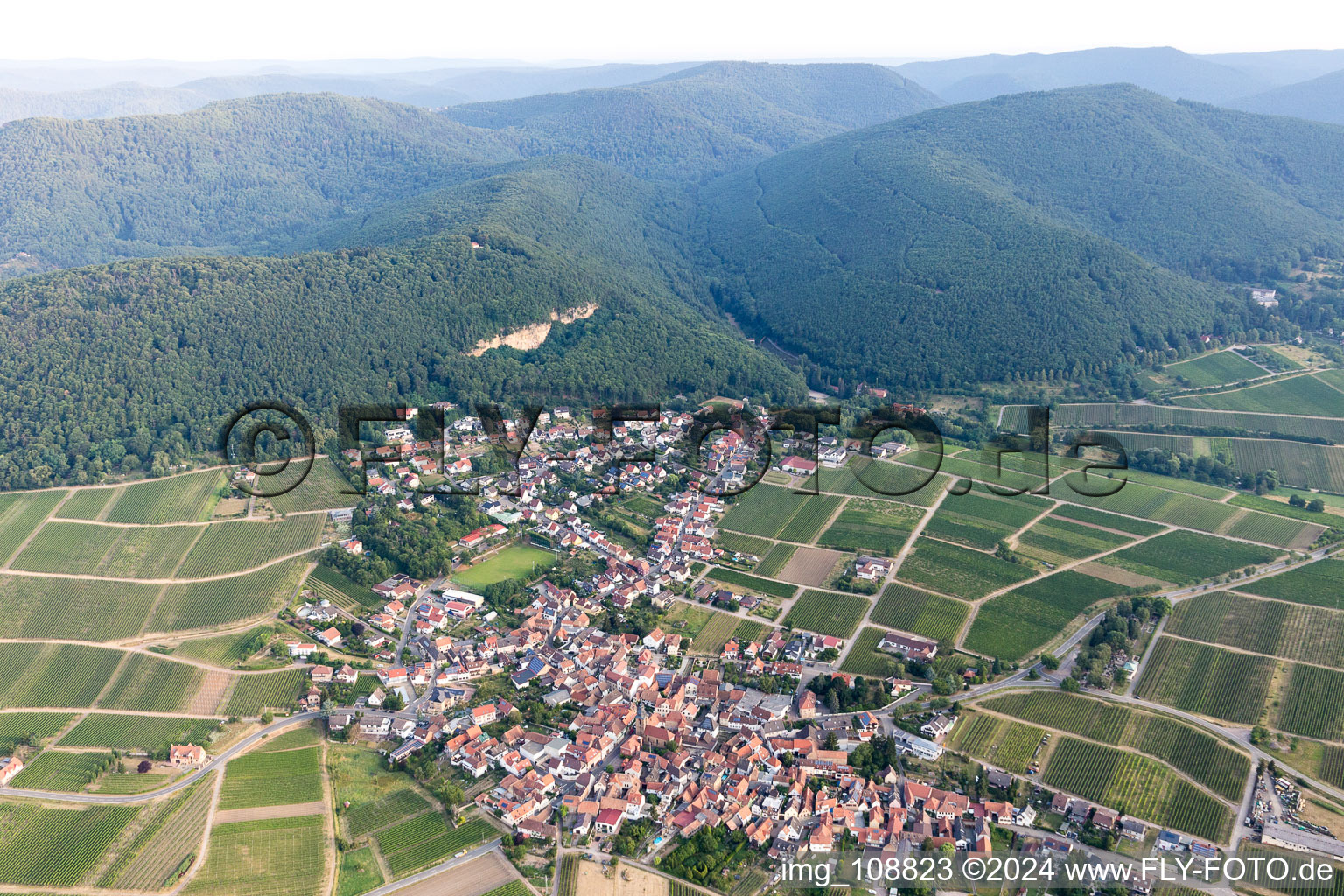 Frankweiler dans le département Rhénanie-Palatinat, Allemagne hors des airs