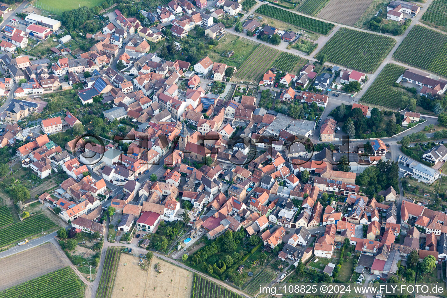 Frankweiler dans le département Rhénanie-Palatinat, Allemagne vue d'en haut