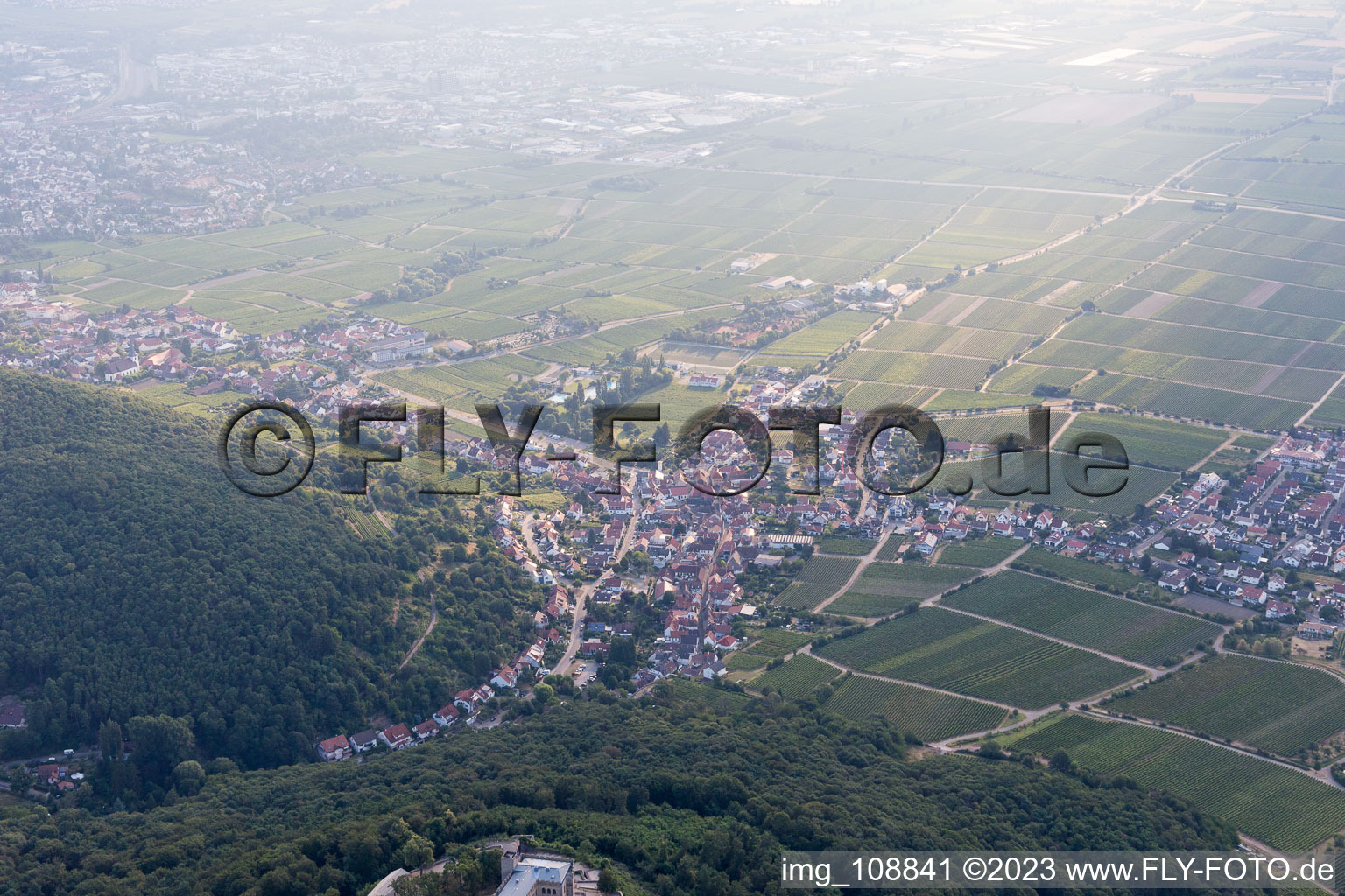 Vue d'oiseau de Quartier Hambach an der Weinstraße in Neustadt an der Weinstraße dans le département Rhénanie-Palatinat, Allemagne